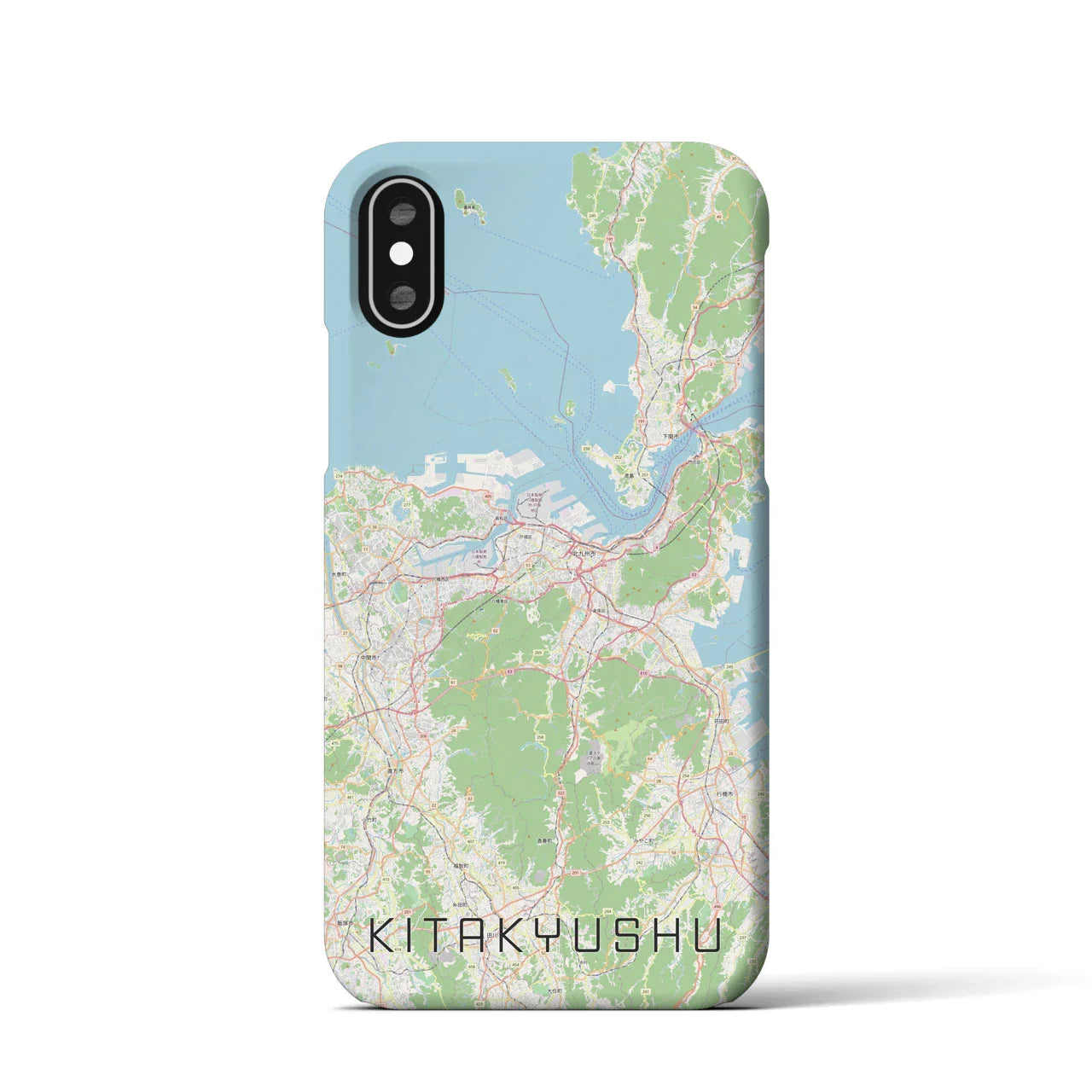 【北九州(福岡県)】地図柄iPhoneケース(バックカバータイプ)