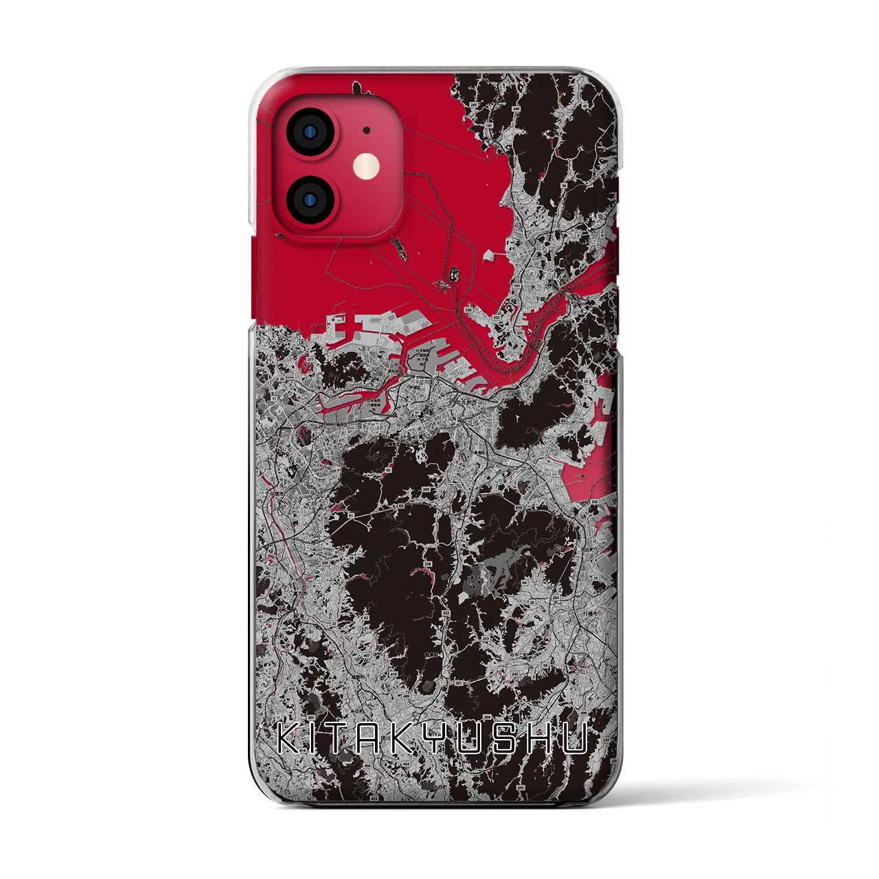 【北九州(福岡県)】地図柄iPhoneケース(クリアタイプ)