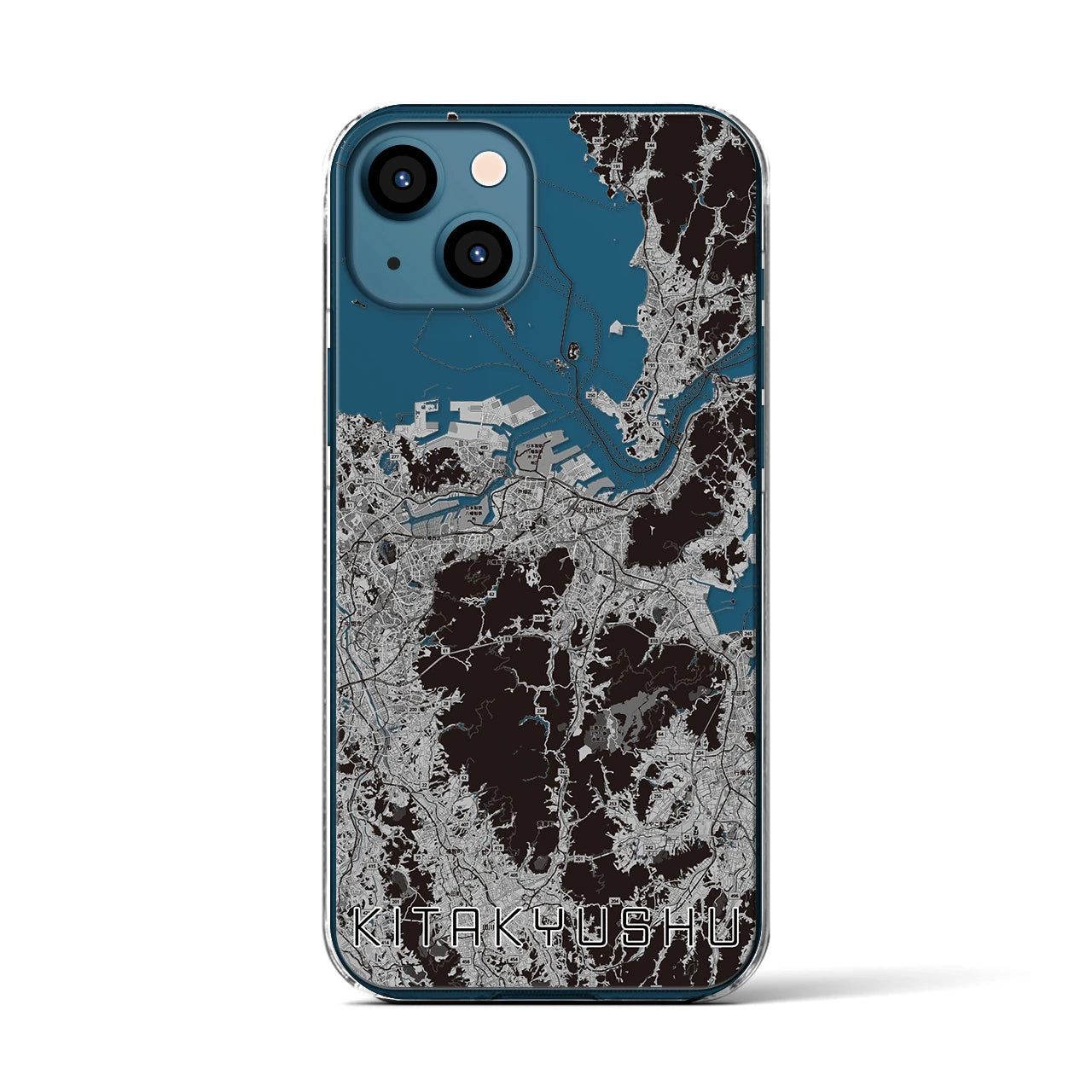 【北九州(福岡県)】地図柄iPhoneケース(クリアタイプ)