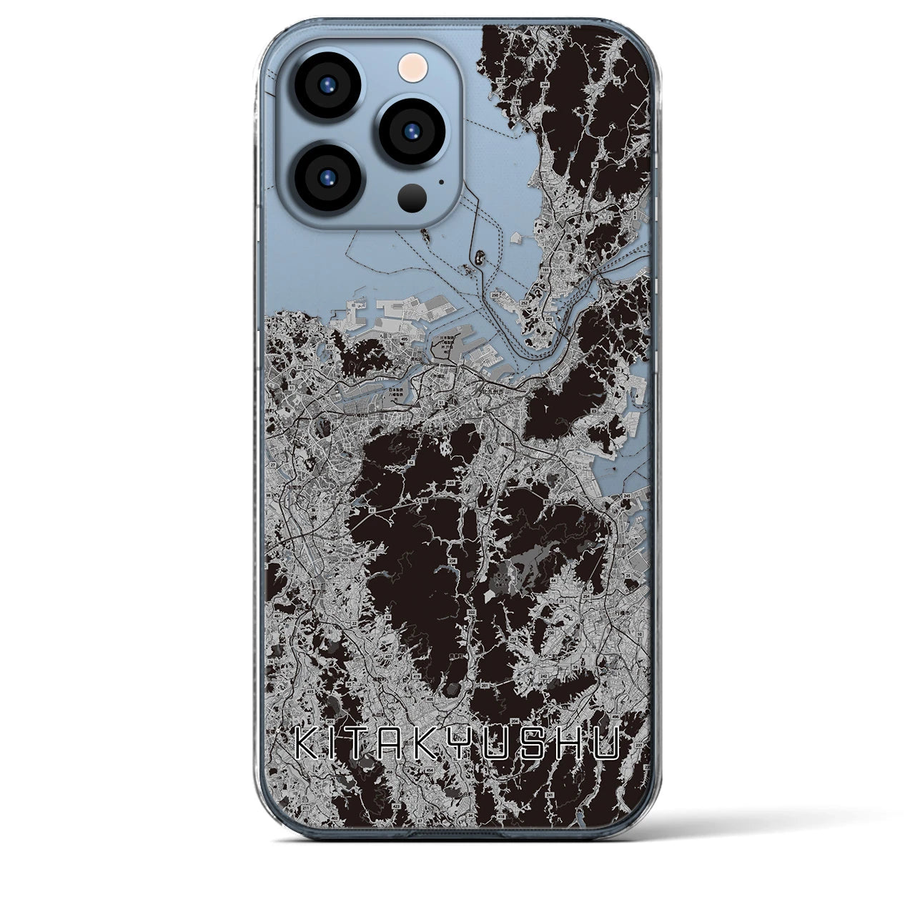 【北九州(福岡県)】地図柄iPhoneケース(クリアタイプ)