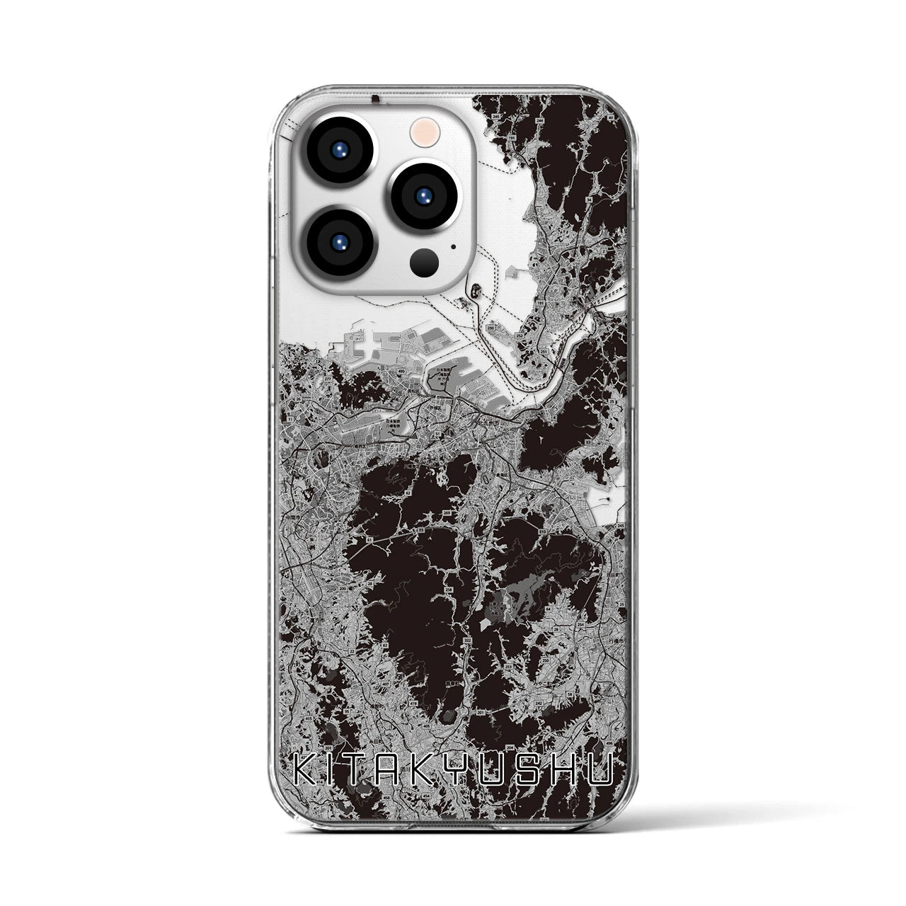 【北九州(福岡県)】地図柄iPhoneケース(クリアタイプ)