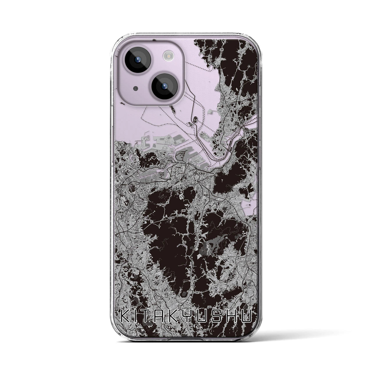 【北九州(福岡県)】地図柄iPhoneケース(クリアタイプ)