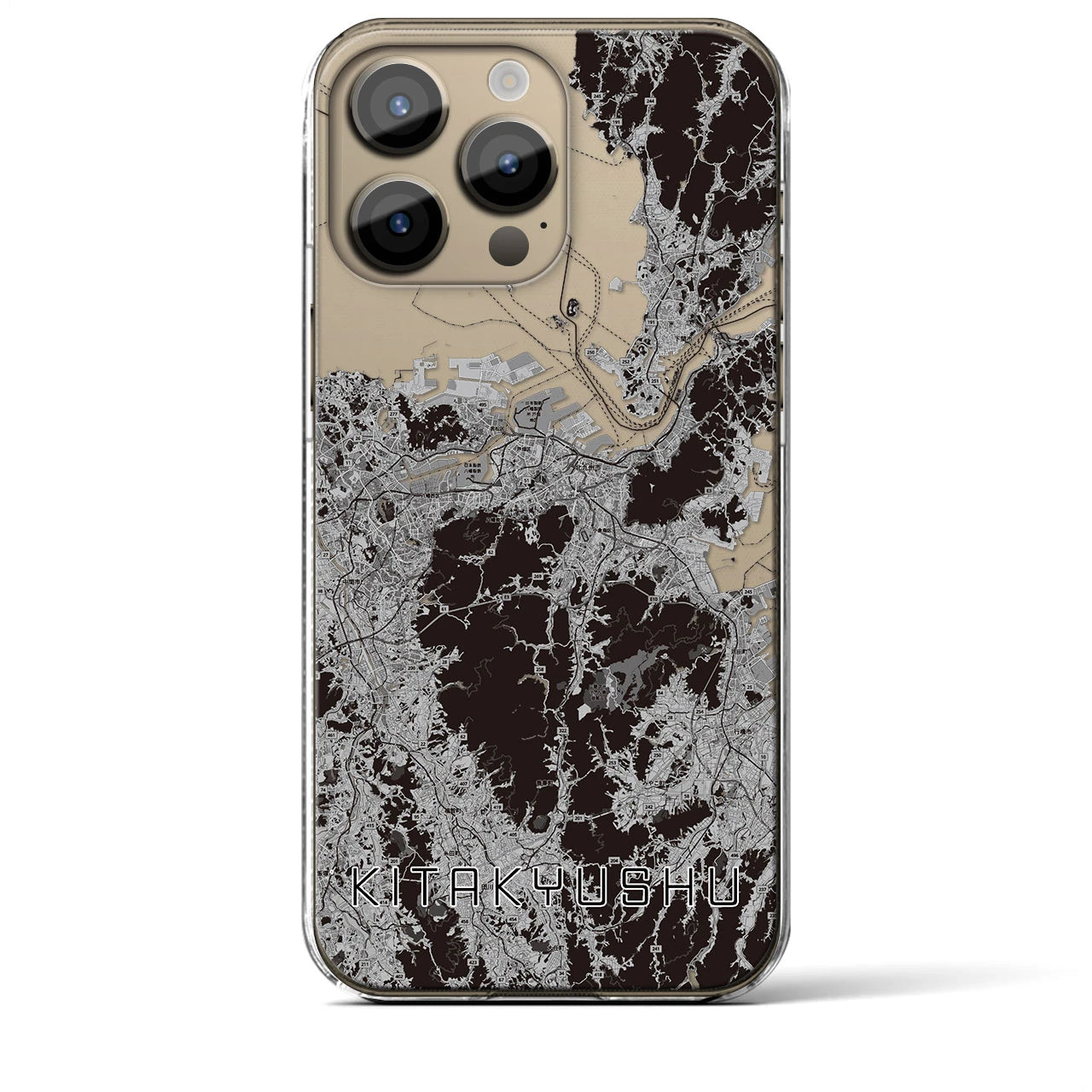 【北九州(福岡県)】地図柄iPhoneケース(クリアタイプ)
