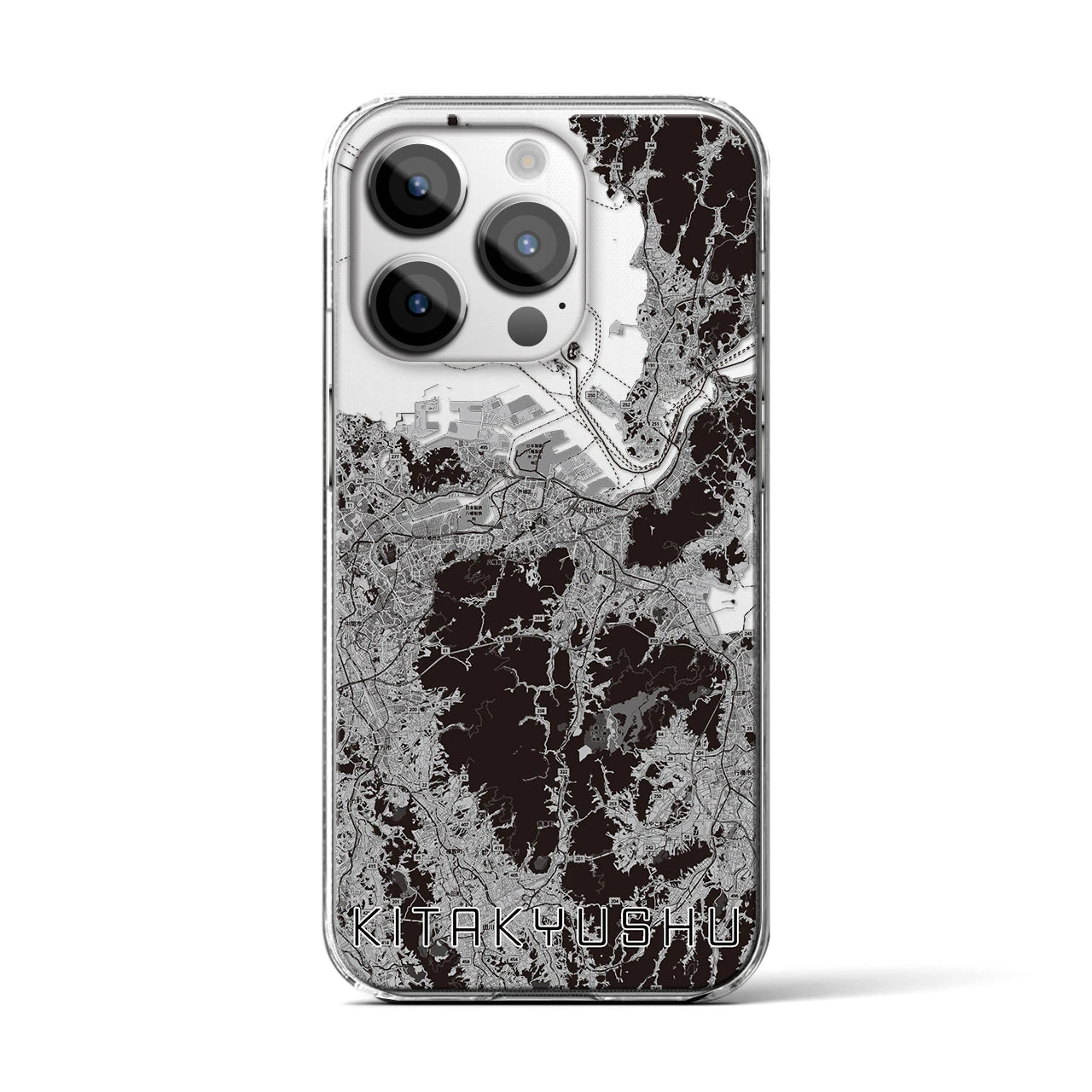 【北九州(福岡県)】地図柄iPhoneケース(クリアタイプ)