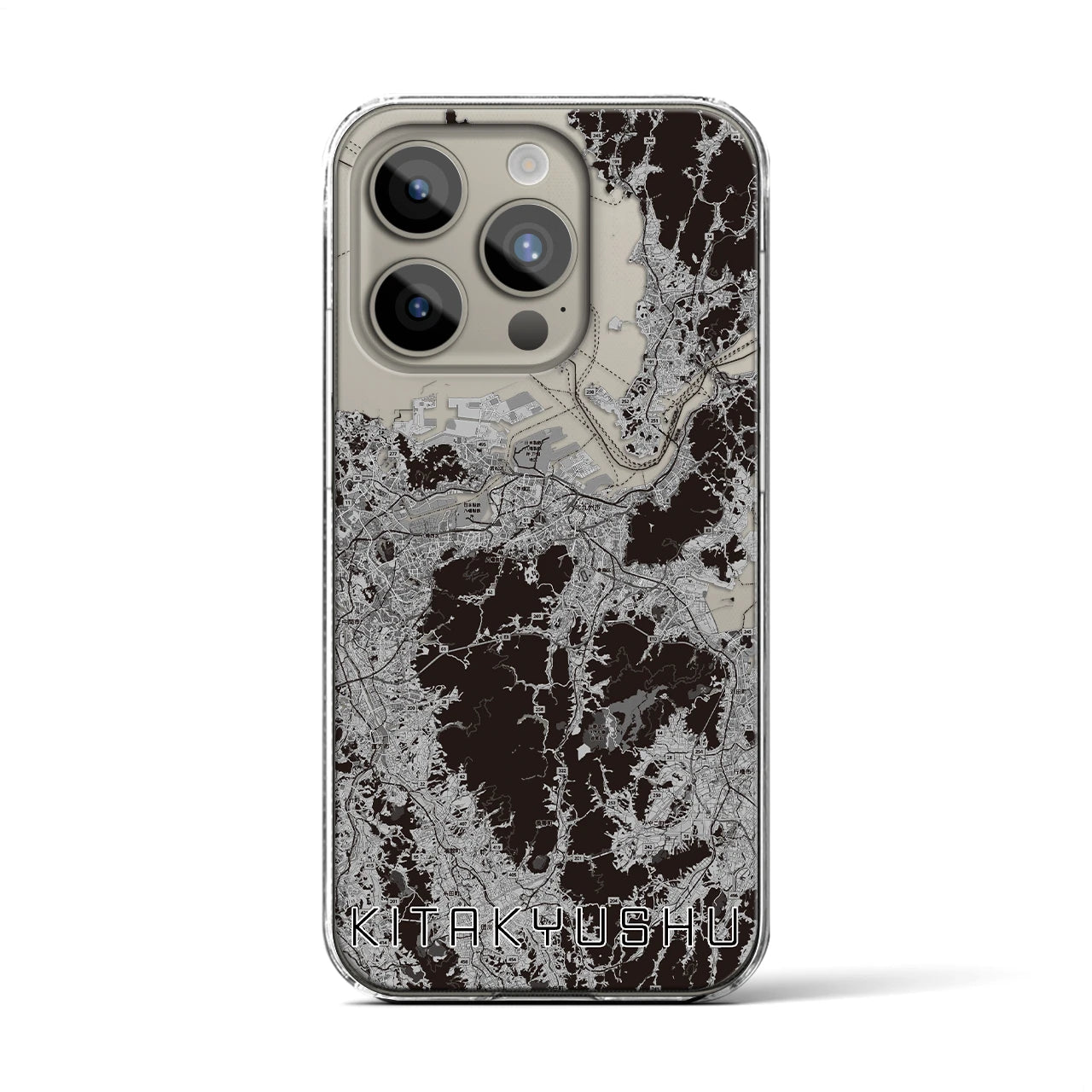 【北九州(福岡県)】地図柄iPhoneケース(クリアタイプ)