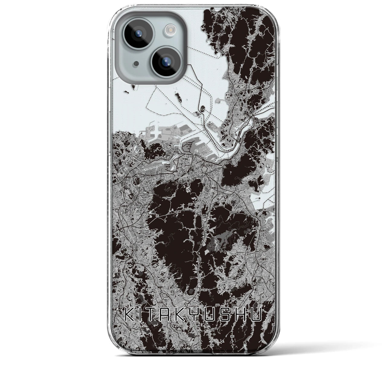 【北九州(福岡県)】地図柄iPhoneケース(クリアタイプ)
