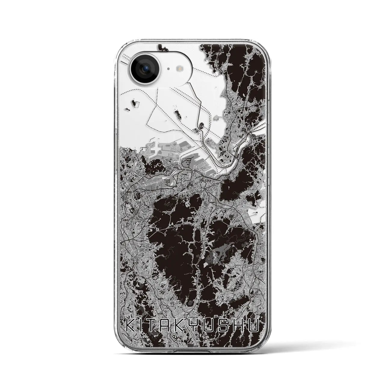 【北九州(福岡県)】地図柄iPhoneケース(クリアタイプ)
