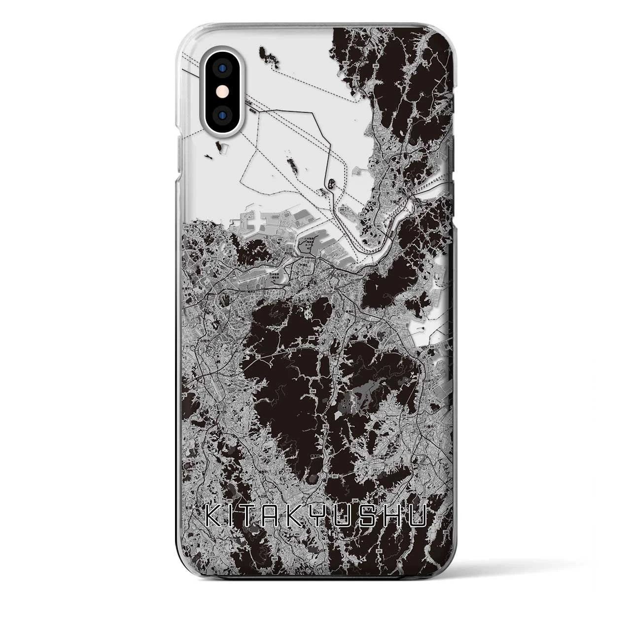 【北九州(福岡県)】地図柄iPhoneケース(クリアタイプ)