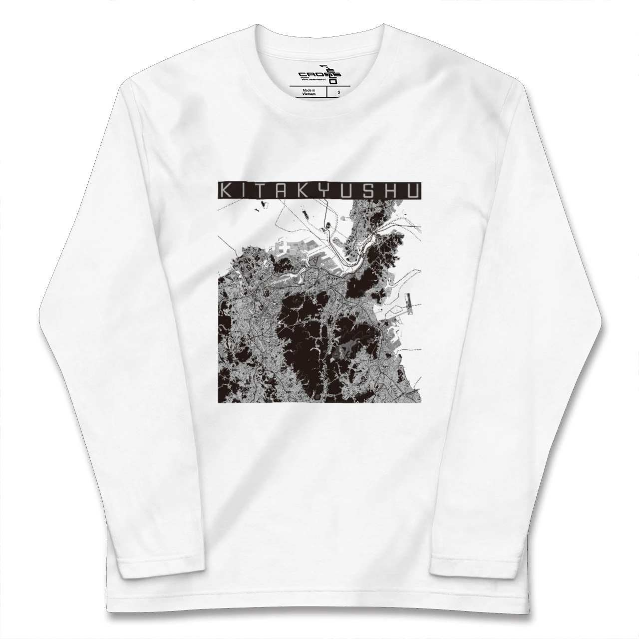 【北九州(福岡県)】地図柄ロングスリーブTシャツ