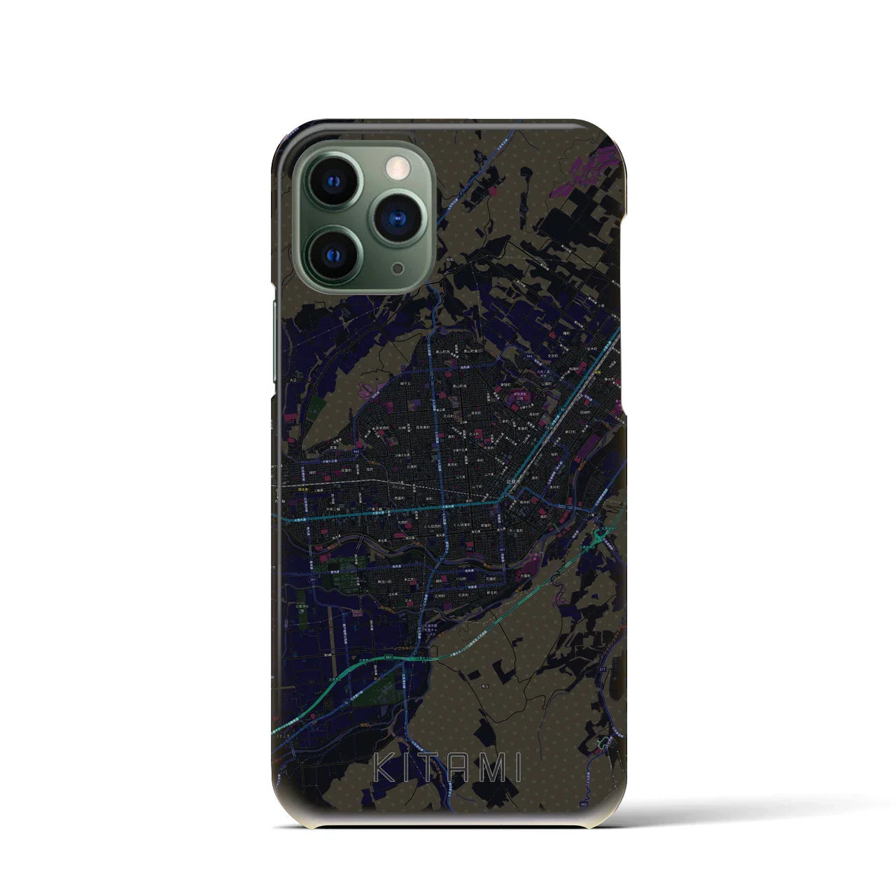 【北見(北海道)】地図柄iPhoneケース(バックカバータイプ)