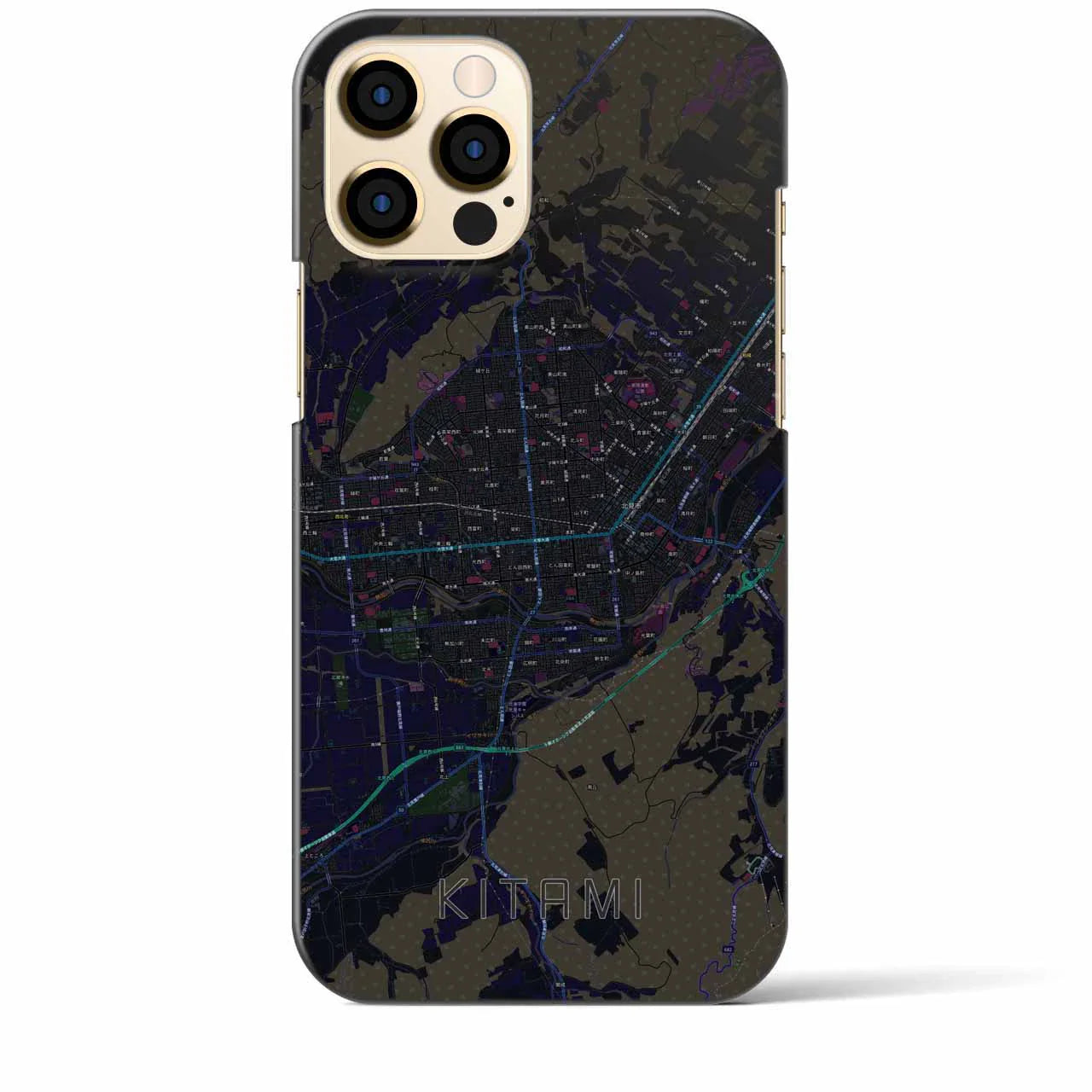 【北見(北海道)】地図柄iPhoneケース(バックカバータイプ)