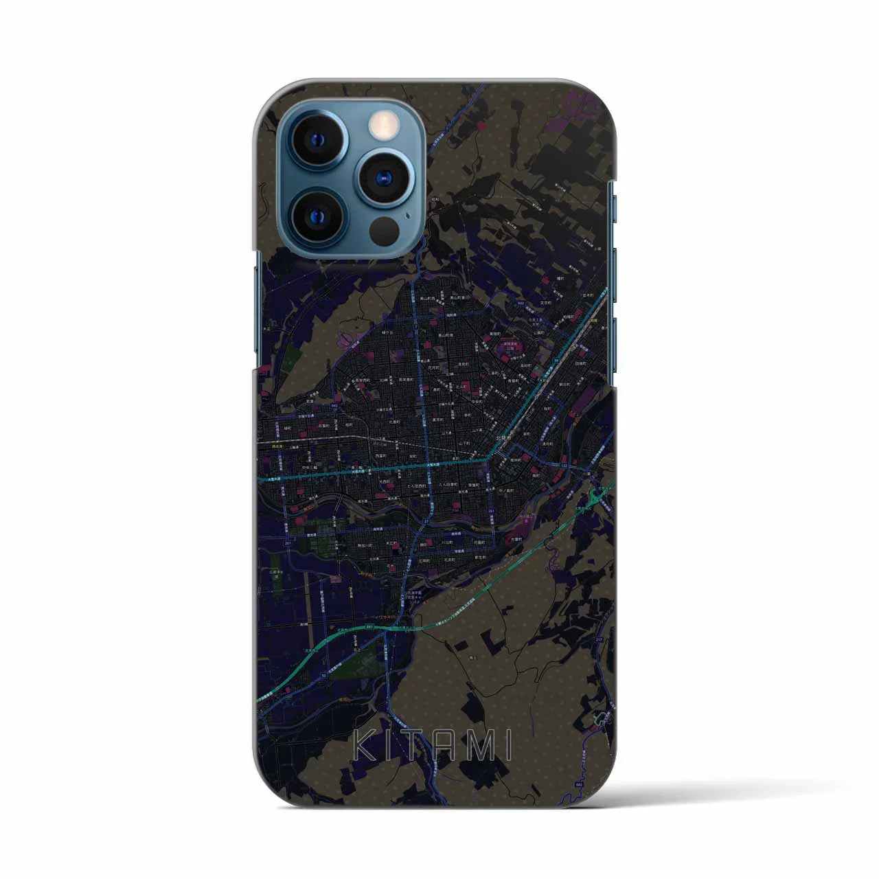 【北見(北海道)】地図柄iPhoneケース(バックカバータイプ)