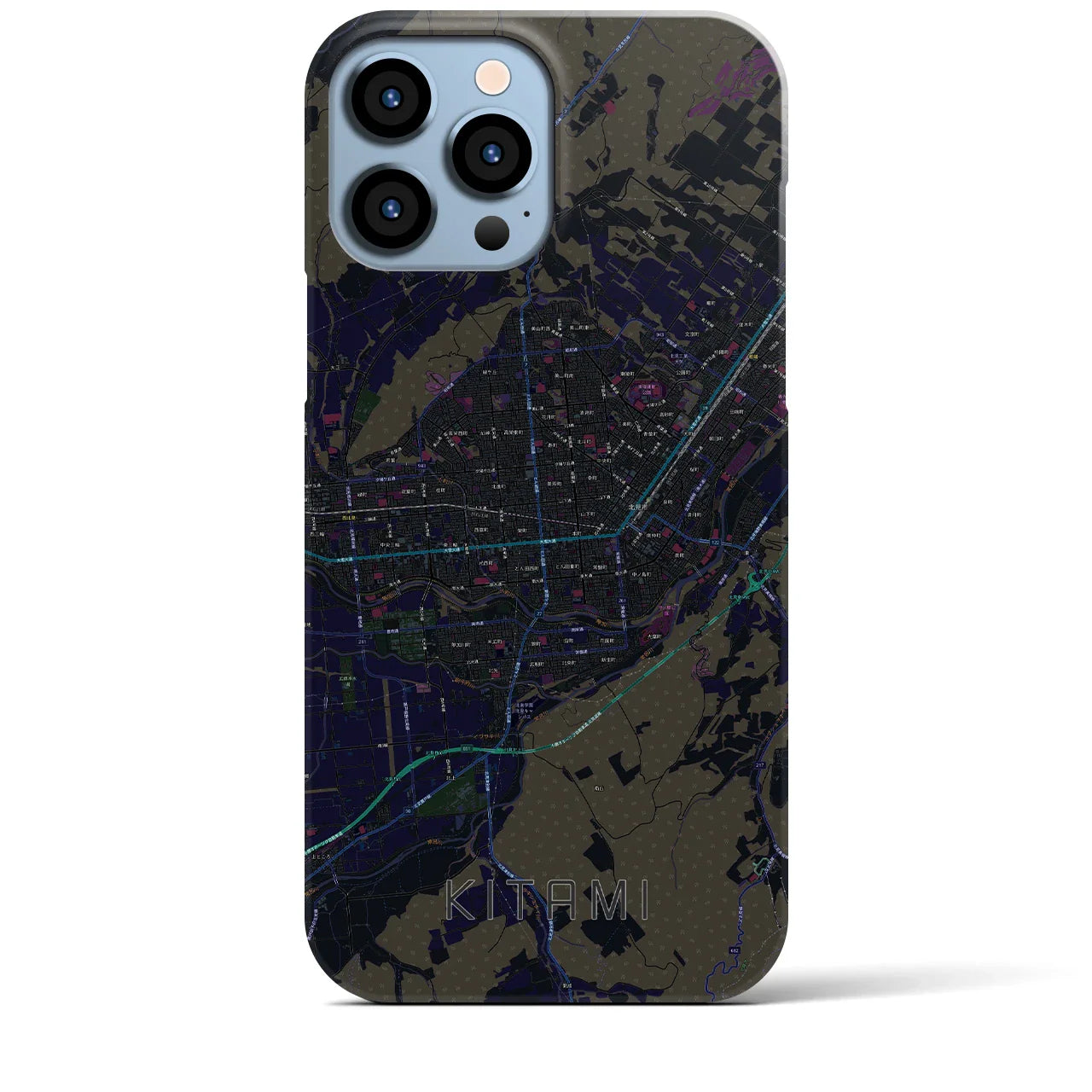 【北見(北海道)】地図柄iPhoneケース(バックカバータイプ)
