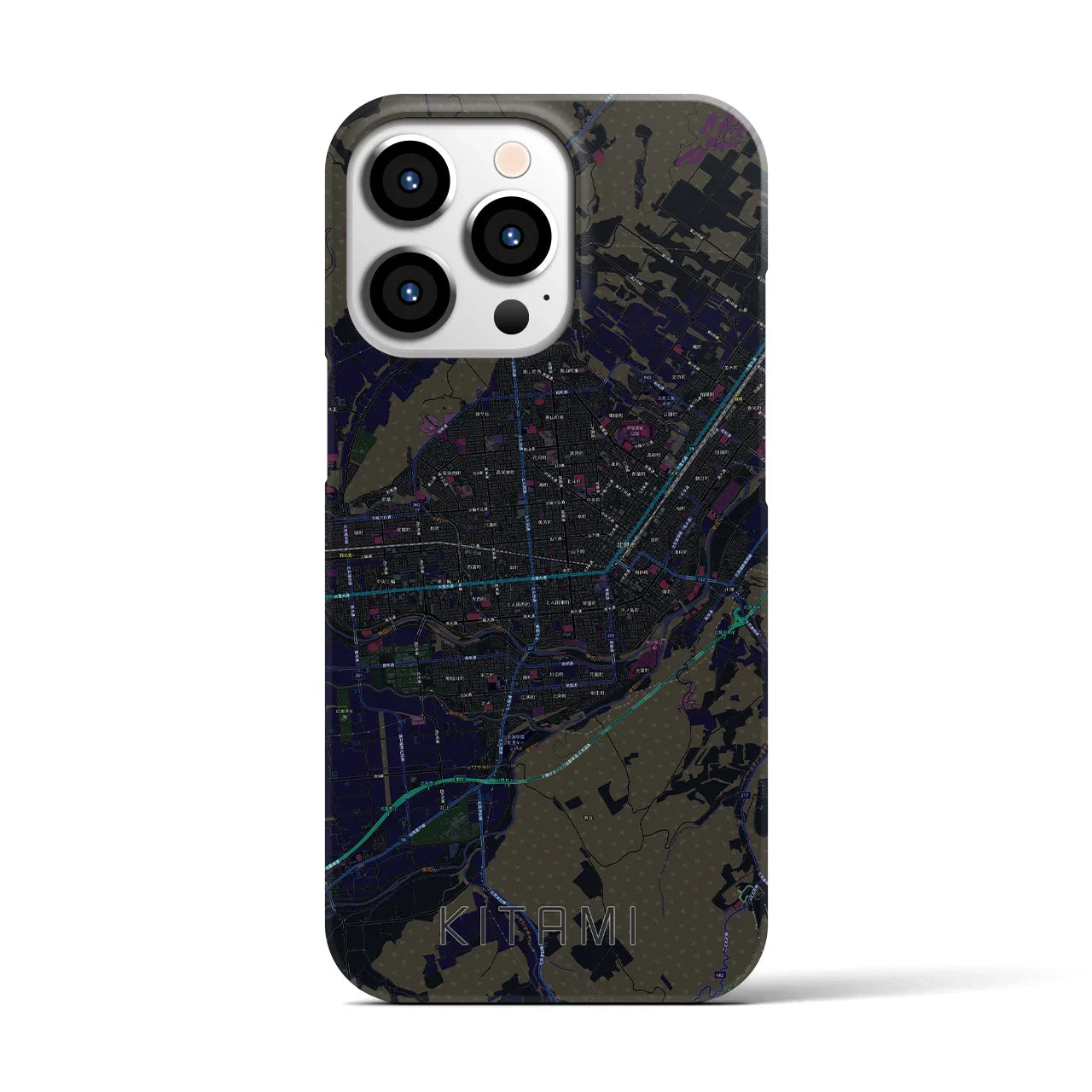 【北見(北海道)】地図柄iPhoneケース(バックカバータイプ)