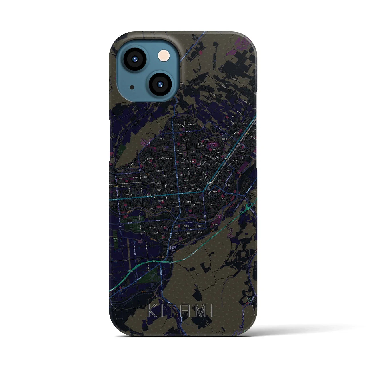 【北見(北海道)】地図柄iPhoneケース(バックカバータイプ)