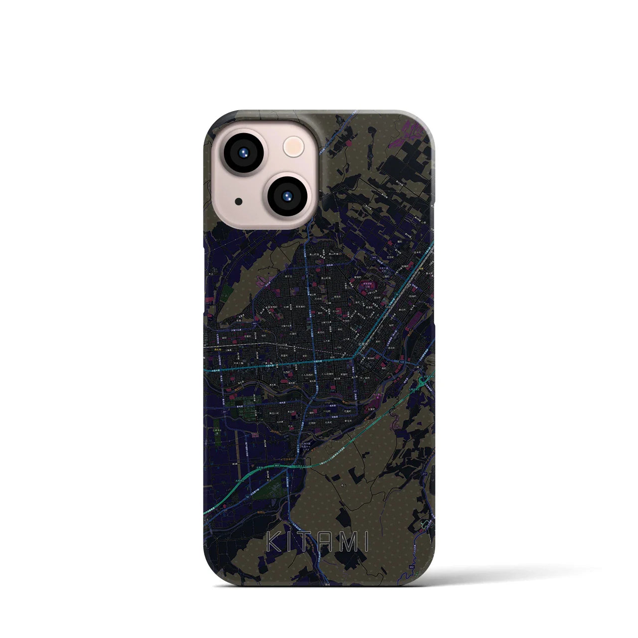 【北見(北海道)】地図柄iPhoneケース(バックカバータイプ)