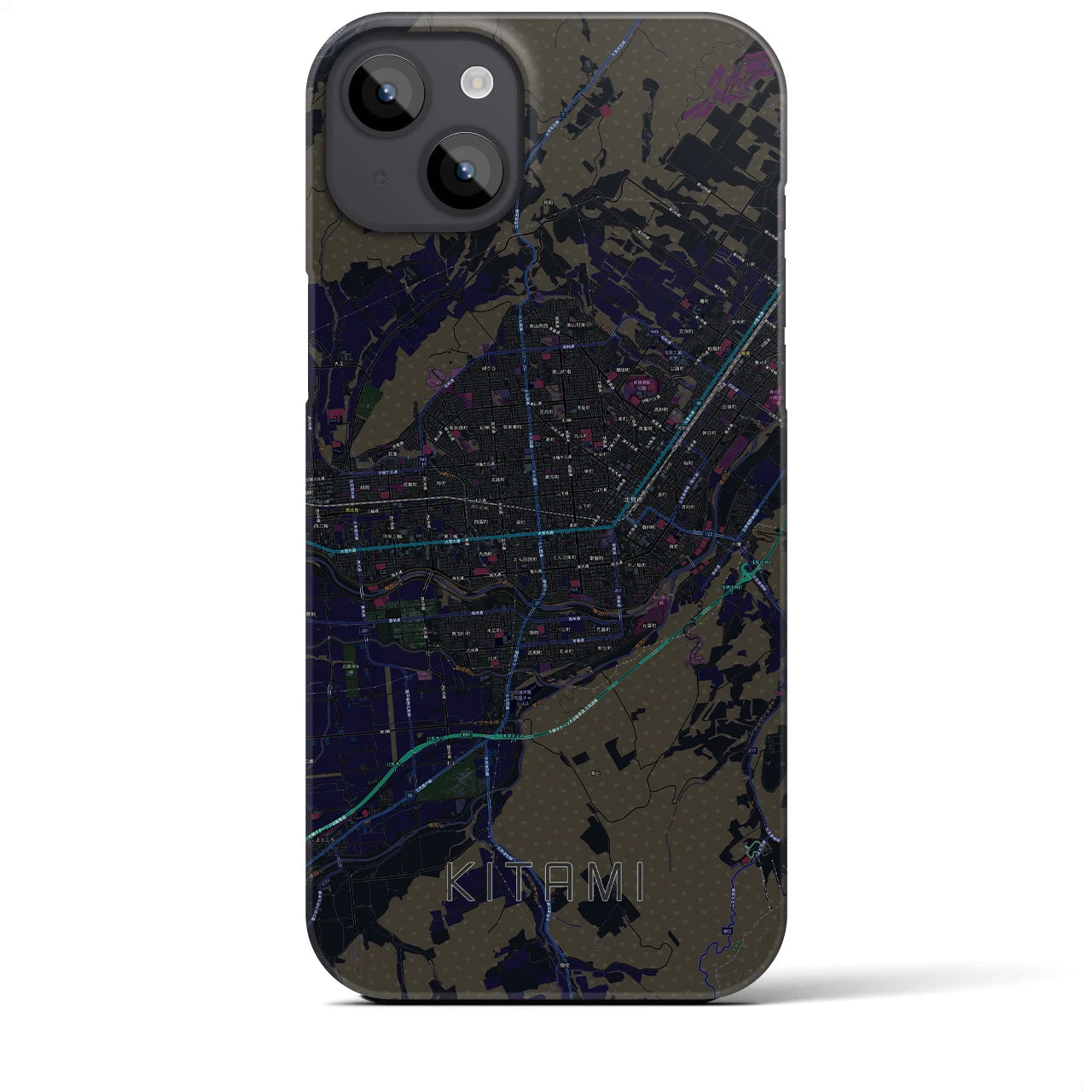 【北見(北海道)】地図柄iPhoneケース(バックカバータイプ)