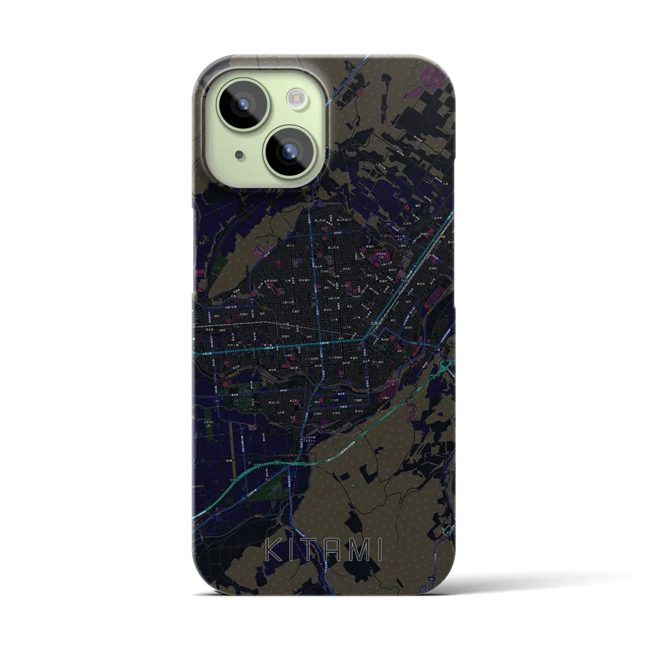 【北見(北海道)】地図柄iPhoneケース(バックカバータイプ)