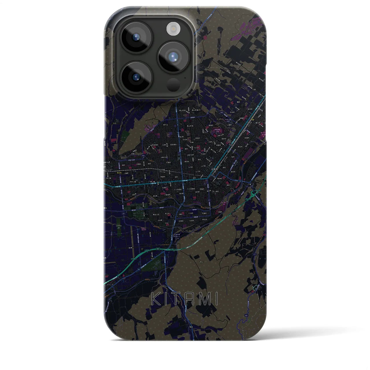 【北見(北海道)】地図柄iPhoneケース(バックカバータイプ)