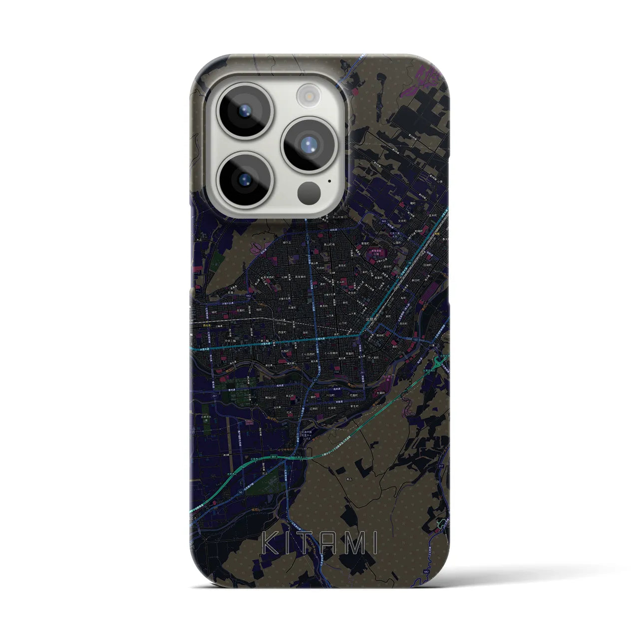 【北見(北海道)】地図柄iPhoneケース(バックカバータイプ)