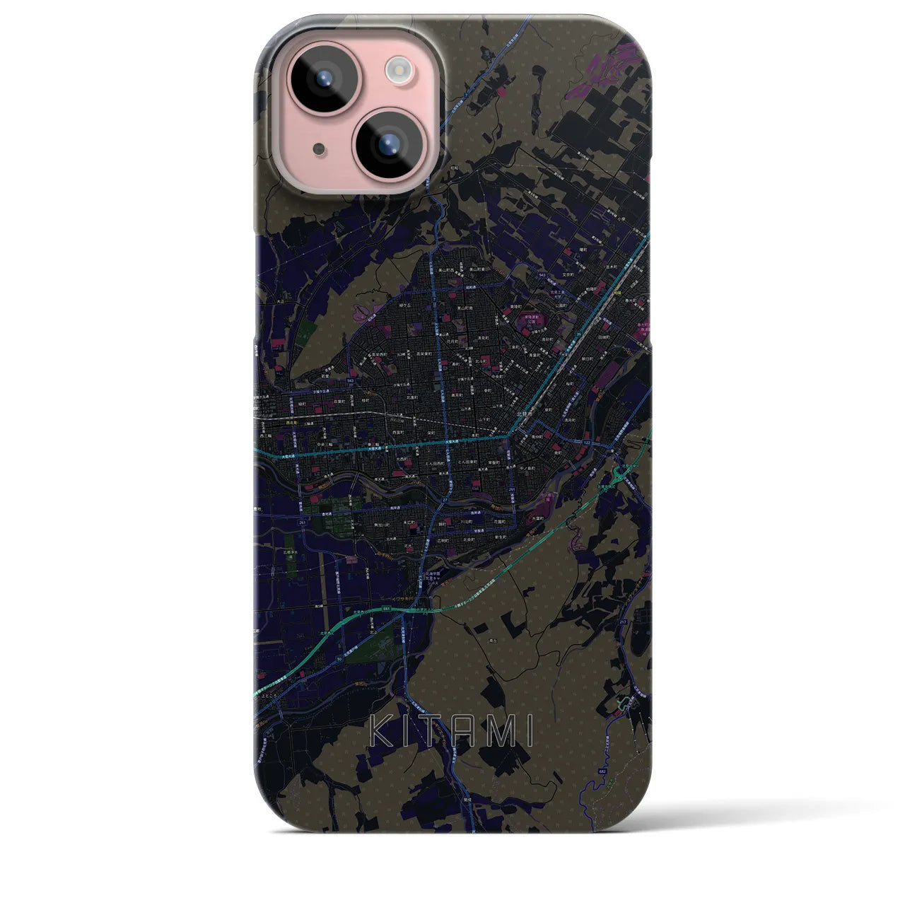 【北見(北海道)】地図柄iPhoneケース(バックカバータイプ)