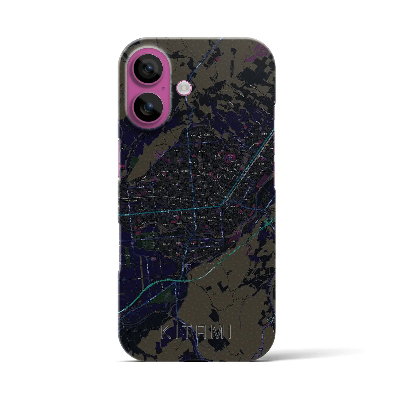 【北見(北海道)】地図柄iPhoneケース(バックカバータイプ)