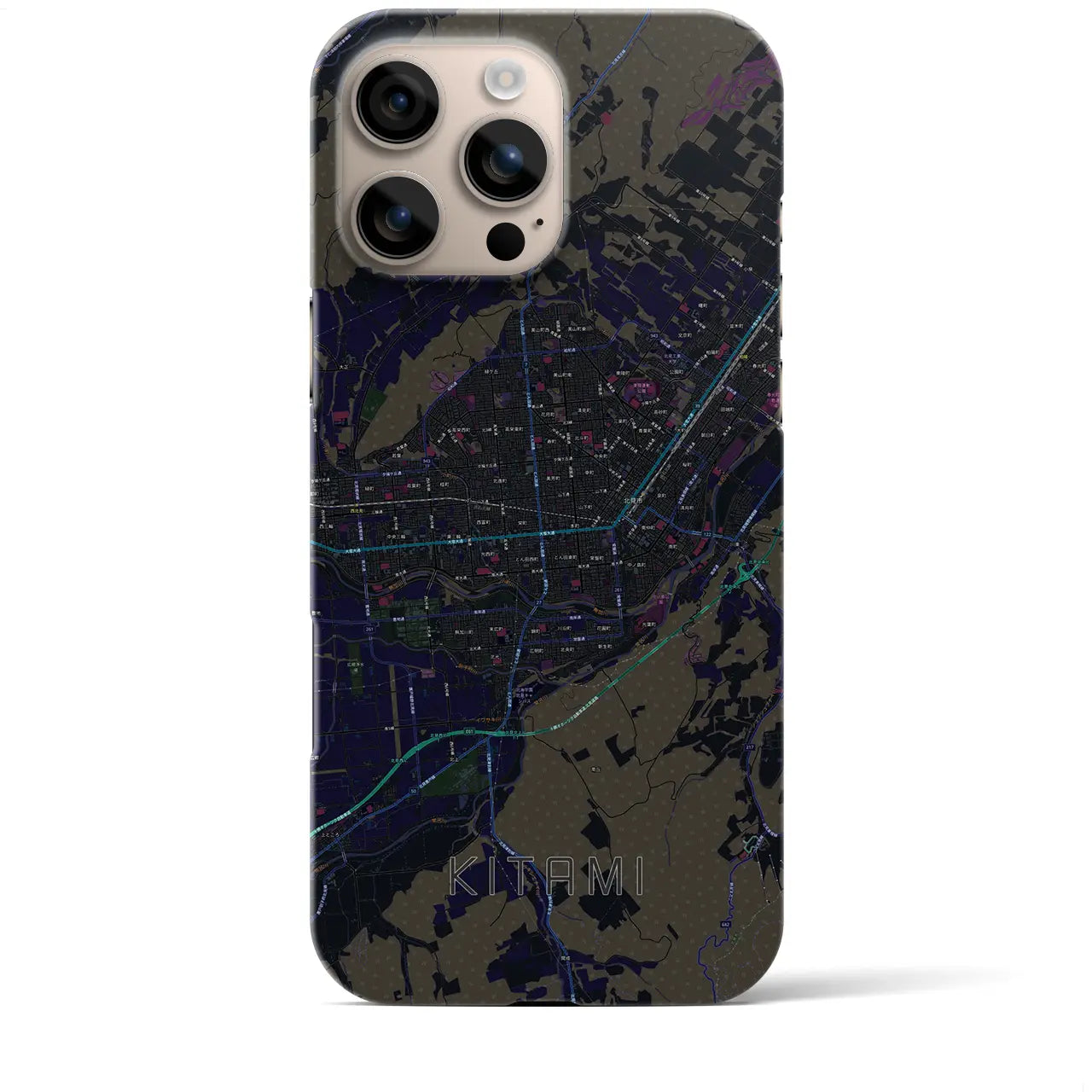 【北見(北海道)】地図柄iPhoneケース(バックカバータイプ)