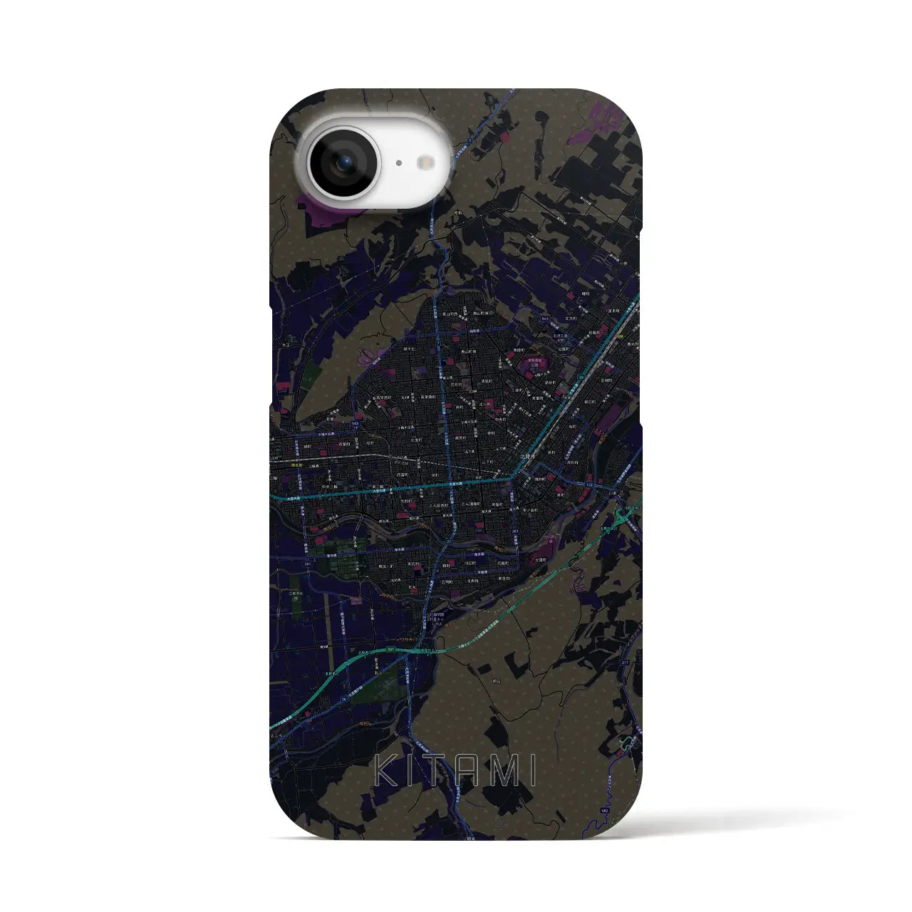 【北見(北海道)】地図柄iPhoneケース(バックカバータイプ)