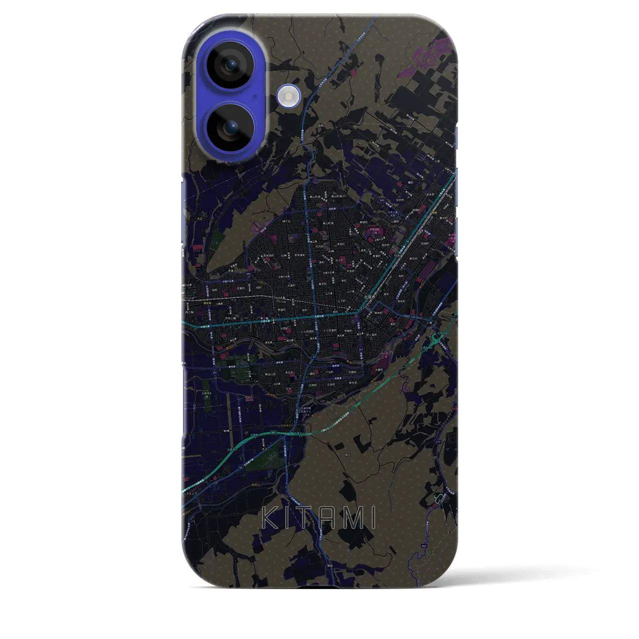 【北見(北海道)】地図柄iPhoneケース(バックカバータイプ)