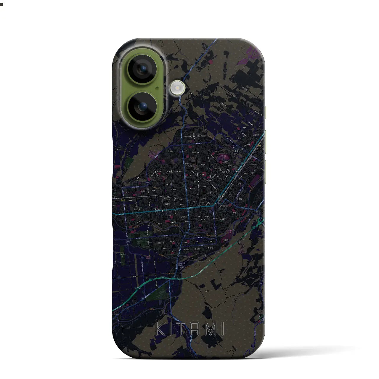 【北見(北海道)】地図柄iPhoneケース(バックカバータイプ)