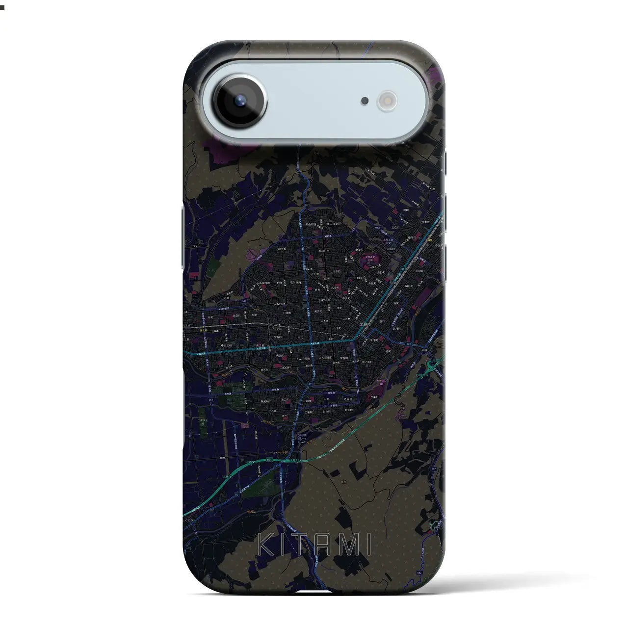 【北見(北海道)】地図柄iPhoneケース(バックカバータイプ)