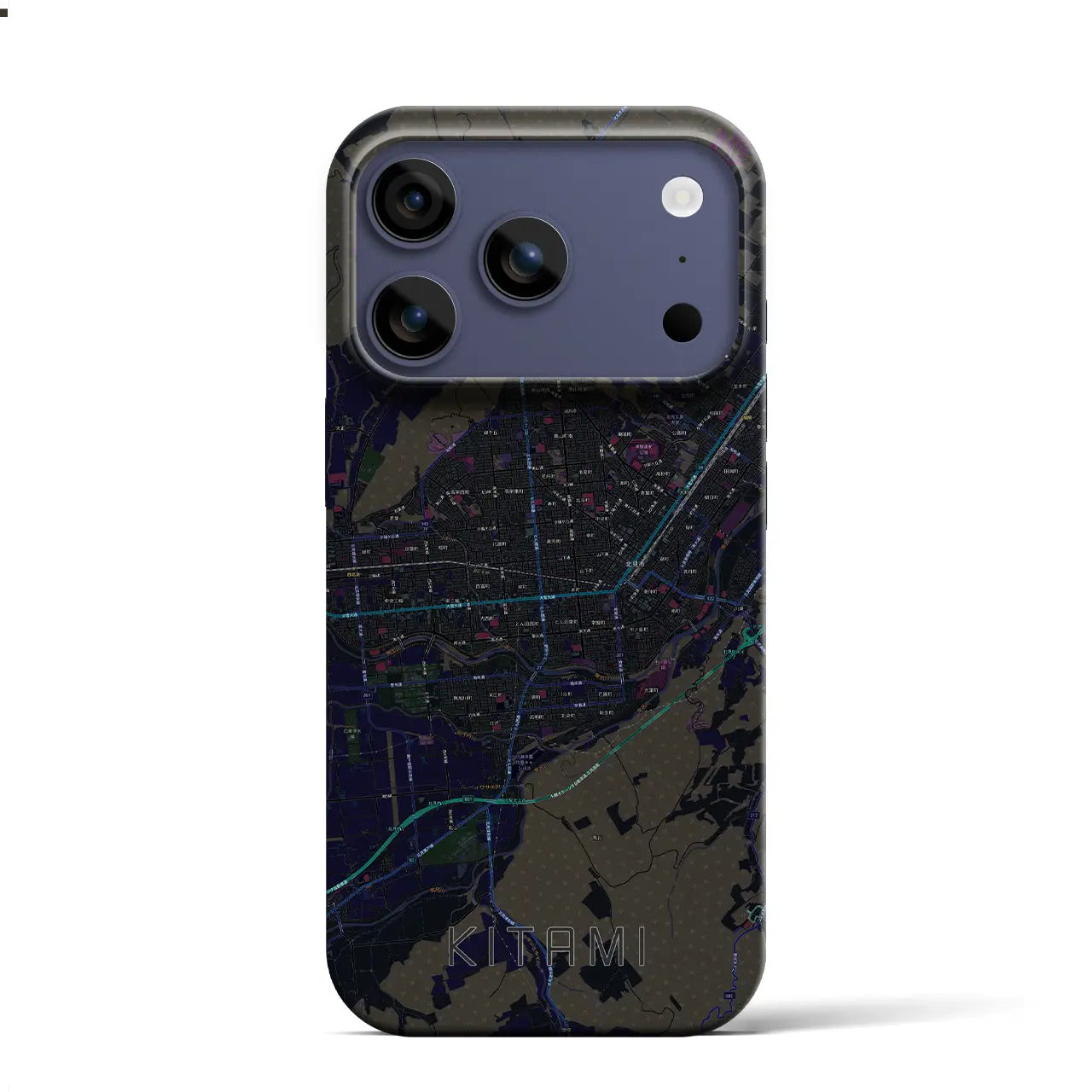 【北見(北海道)】地図柄iPhoneケース(バックカバータイプ)