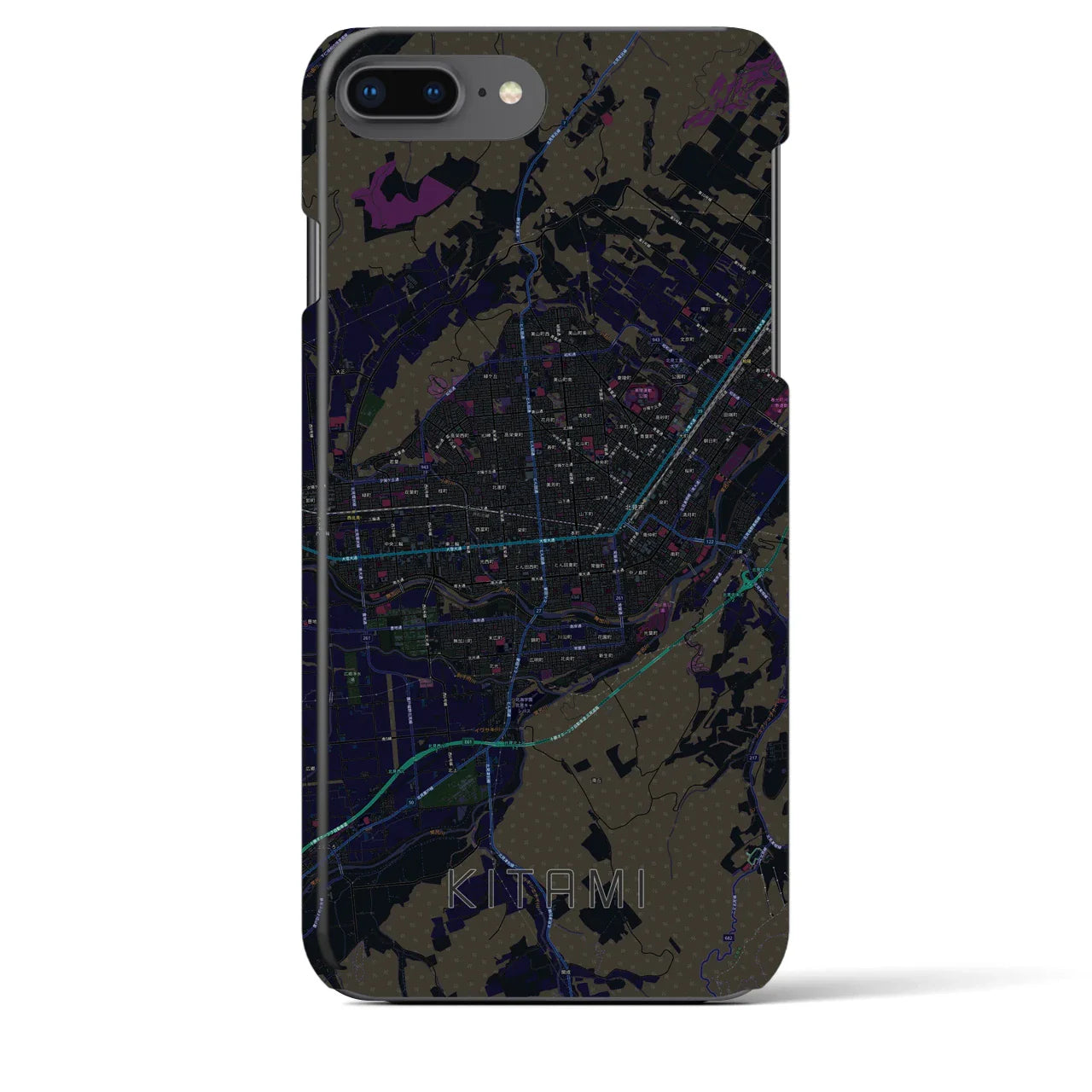 【北見(北海道)】地図柄iPhoneケース(バックカバータイプ)
