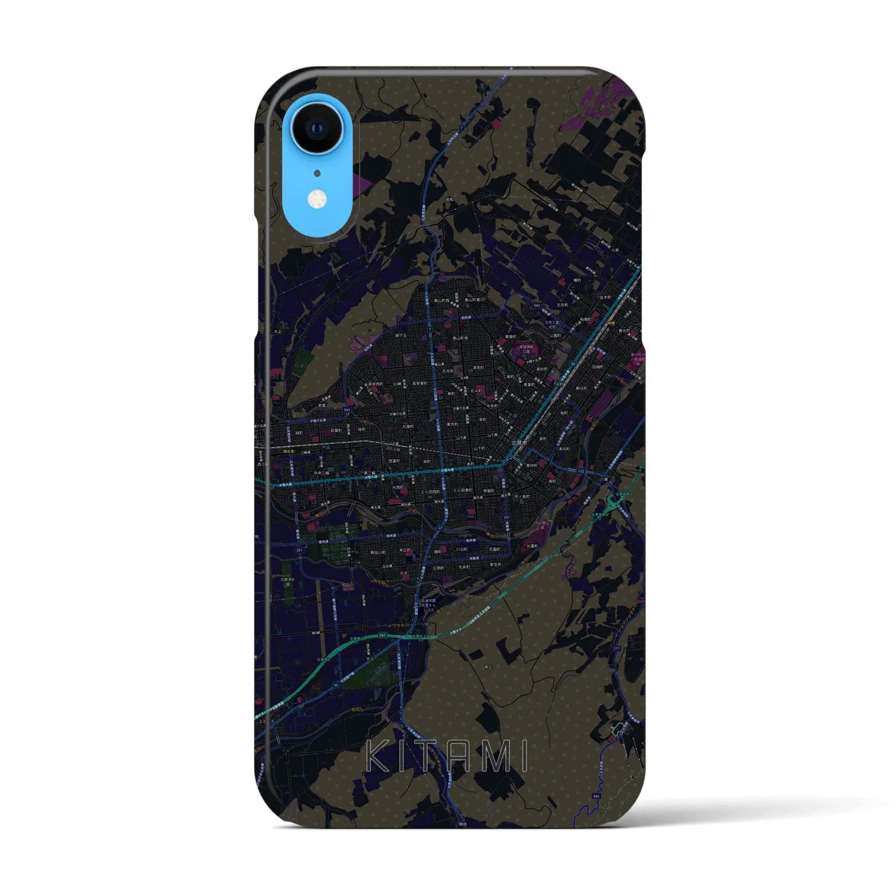 【北見(北海道)】地図柄iPhoneケース(バックカバータイプ)