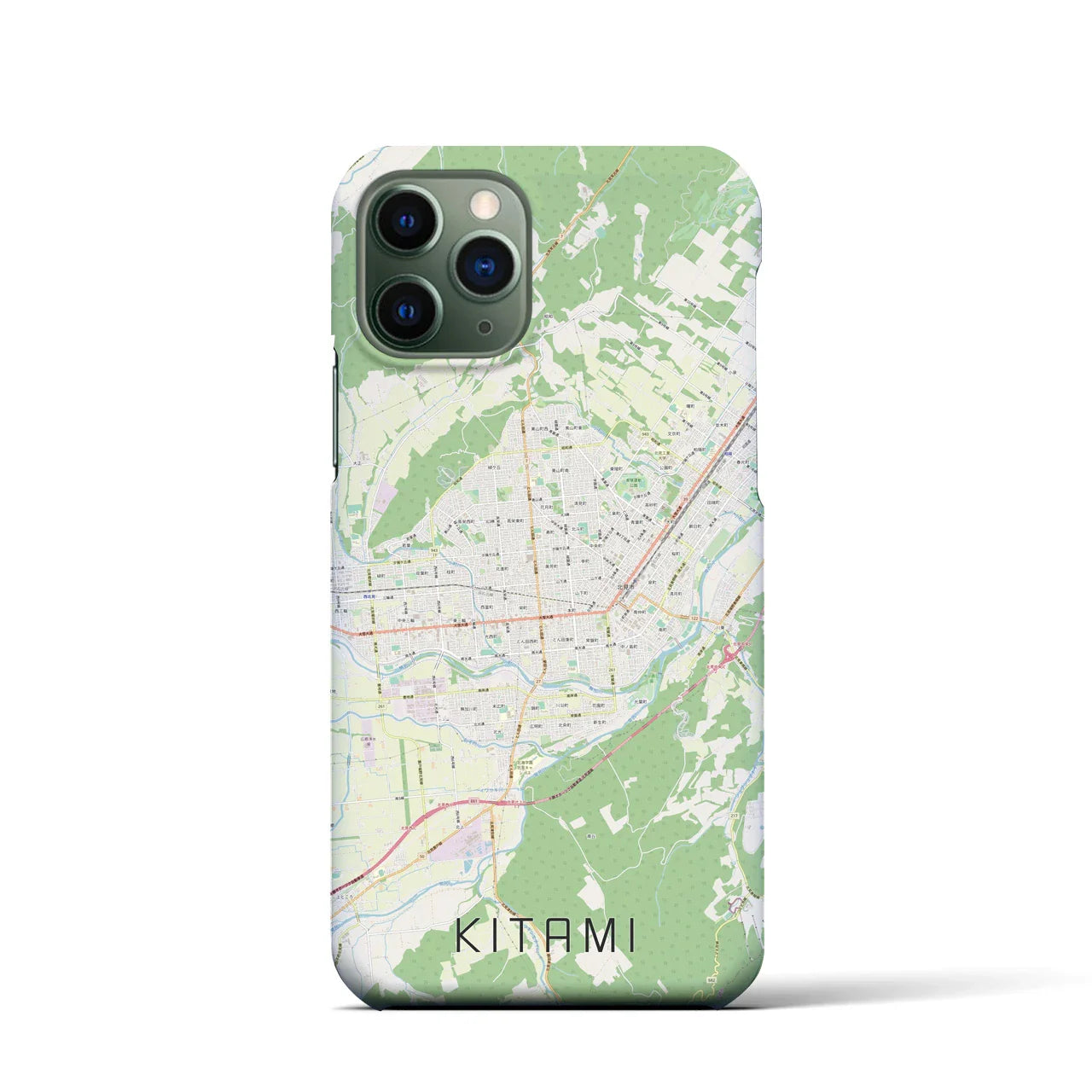 【北見(北海道)】地図柄iPhoneケース(バックカバータイプ)