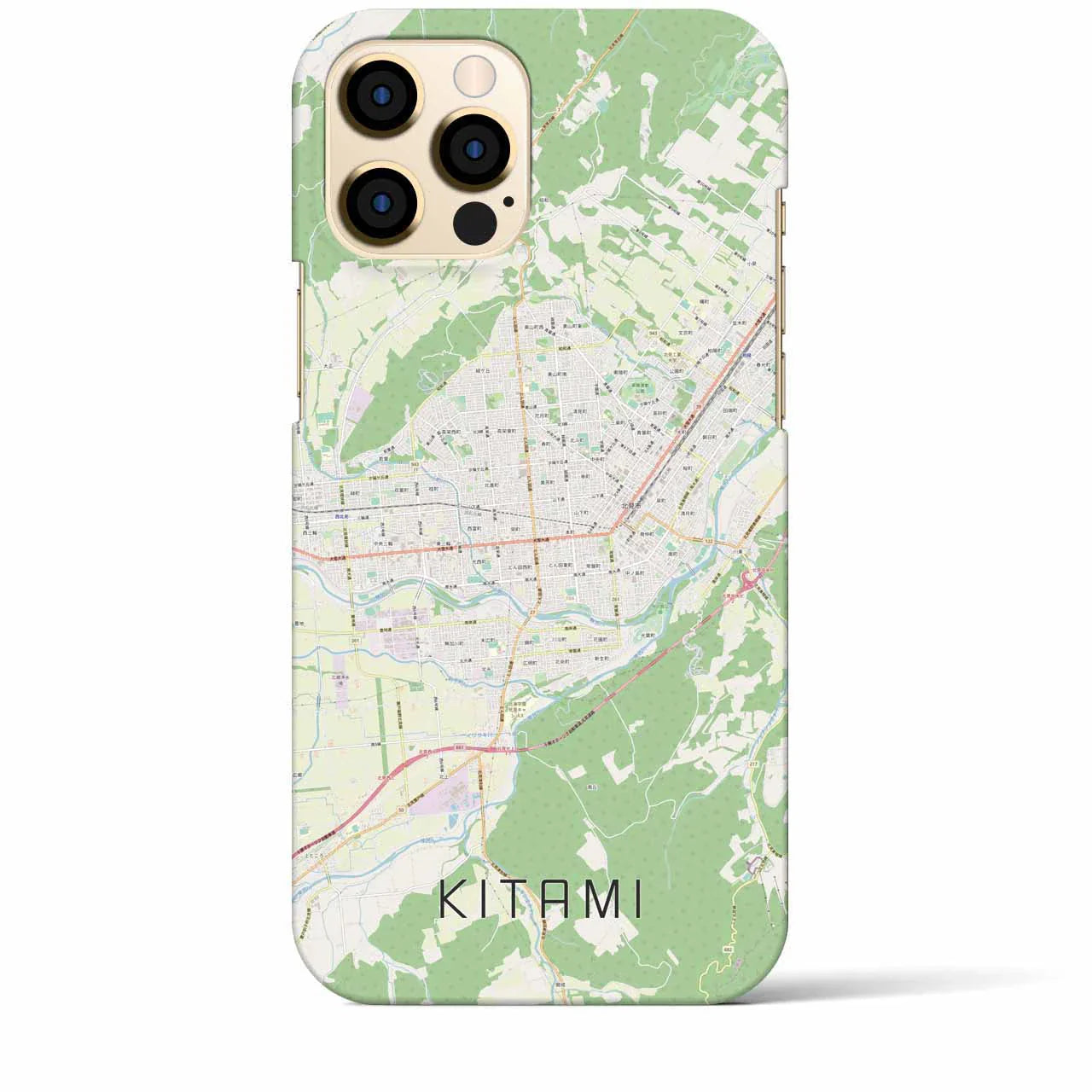 【北見(北海道)】地図柄iPhoneケース(バックカバータイプ)