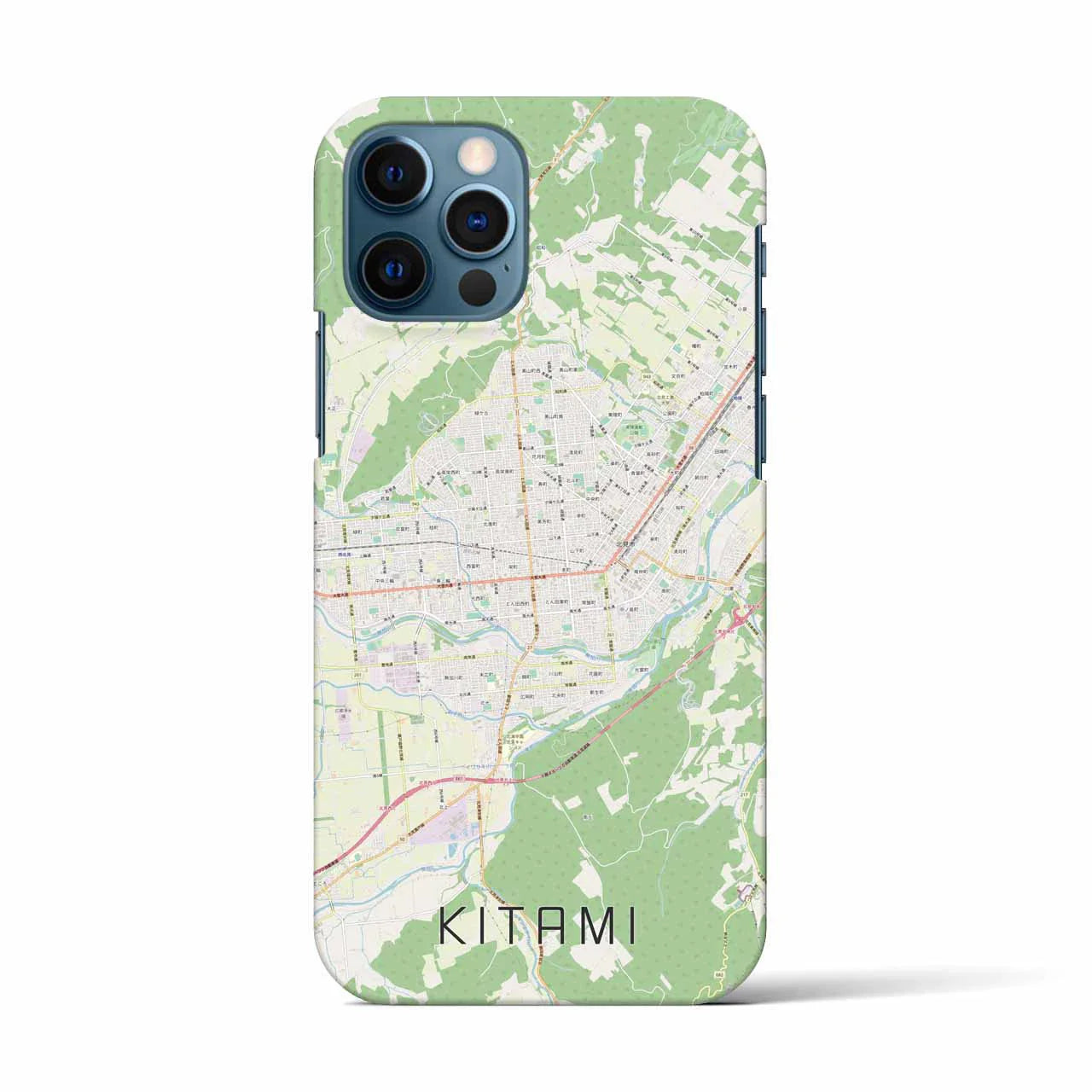 【北見(北海道)】地図柄iPhoneケース(バックカバータイプ)