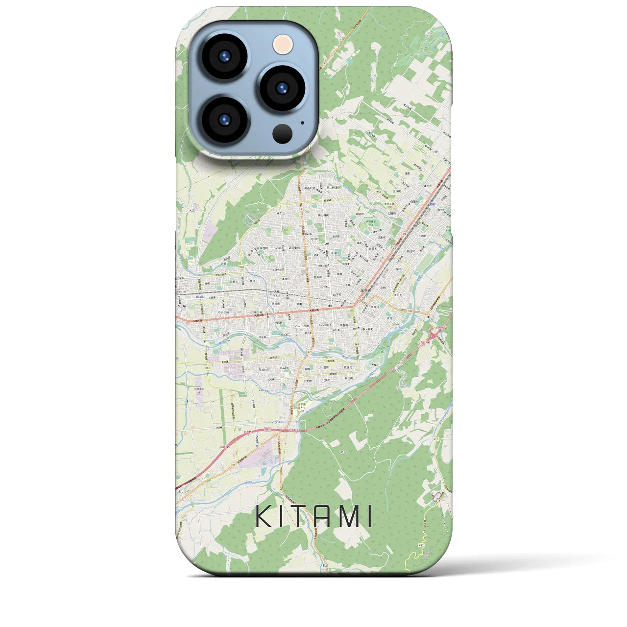 【北見(北海道)】地図柄iPhoneケース(バックカバータイプ)