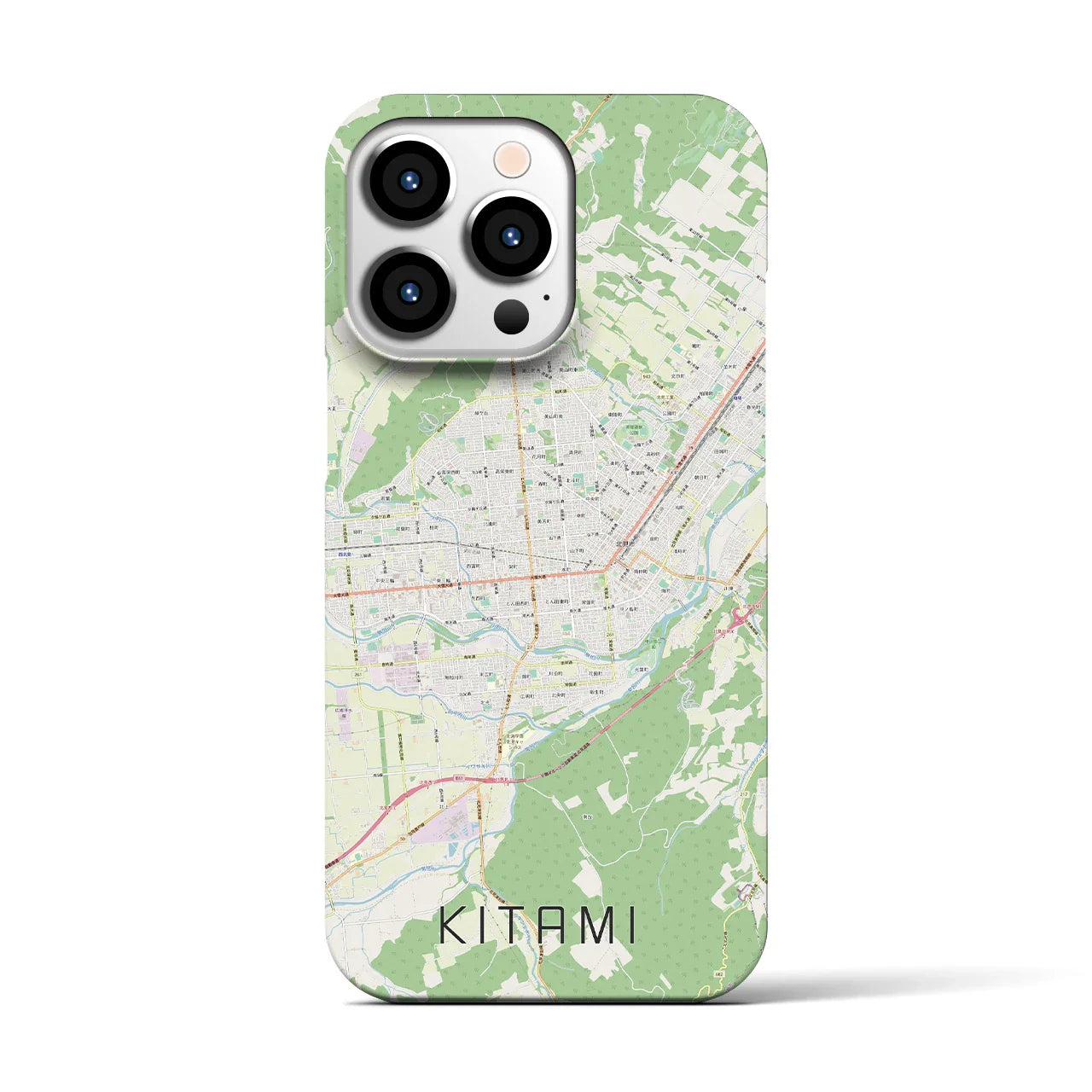 【北見(北海道)】地図柄iPhoneケース(バックカバータイプ)