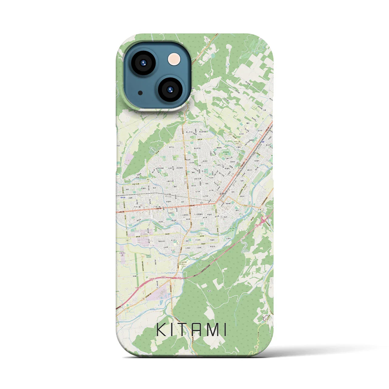 【北見(北海道)】地図柄iPhoneケース(バックカバータイプ)