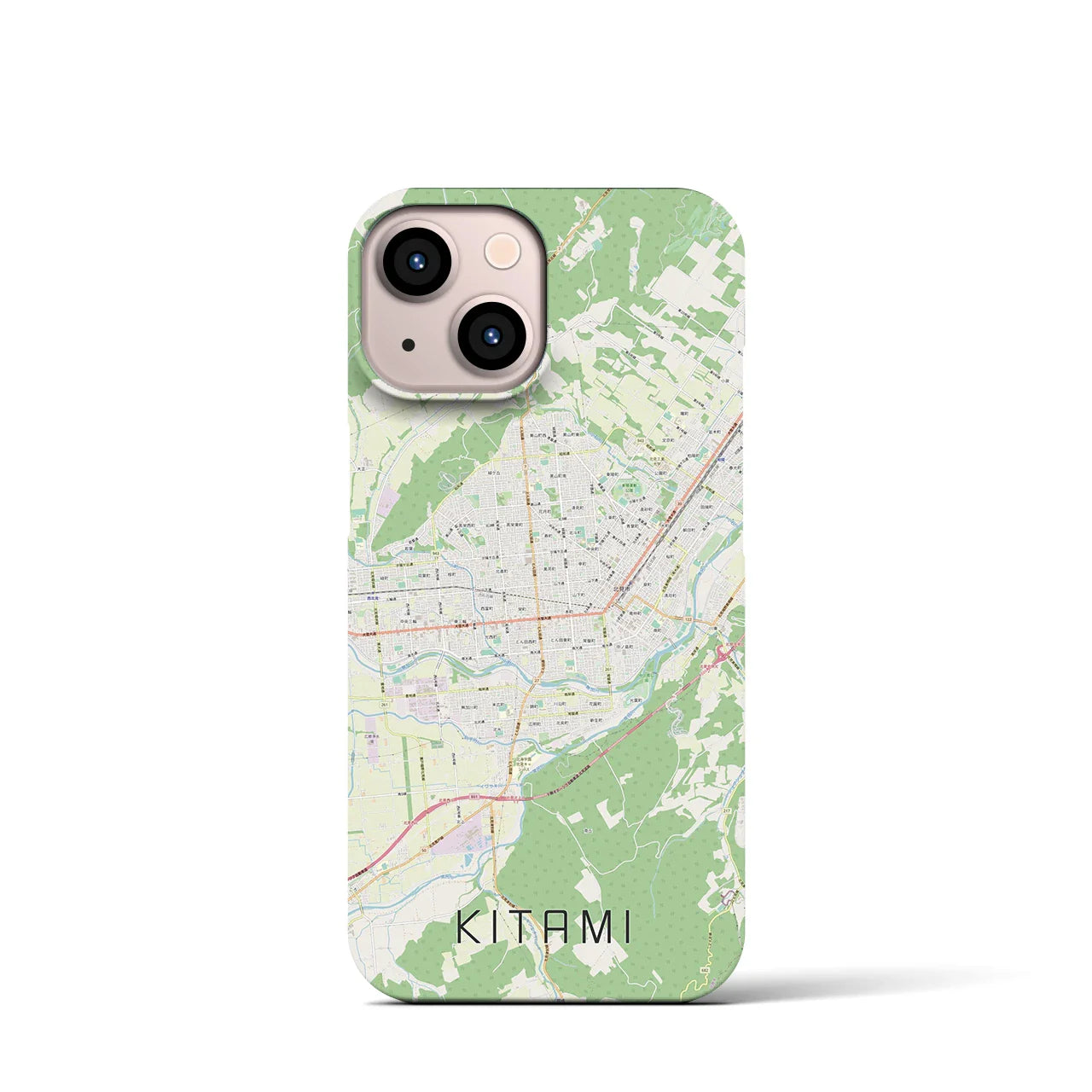 【北見(北海道)】地図柄iPhoneケース(バックカバータイプ)