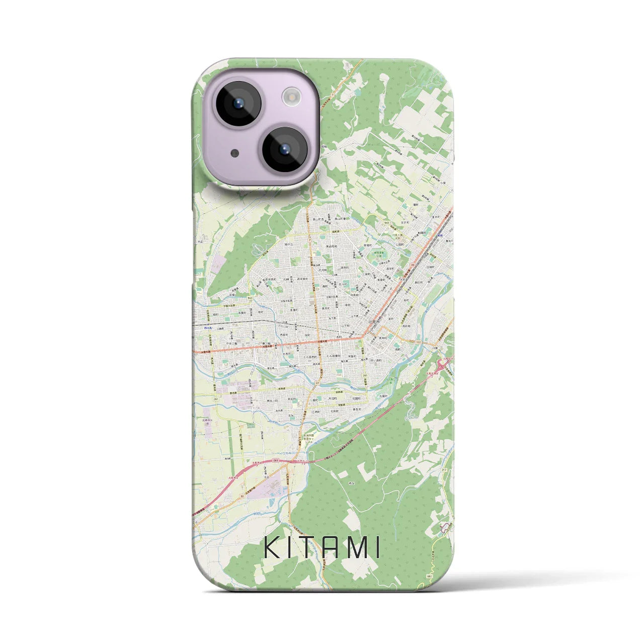 【北見(北海道)】地図柄iPhoneケース(バックカバータイプ)