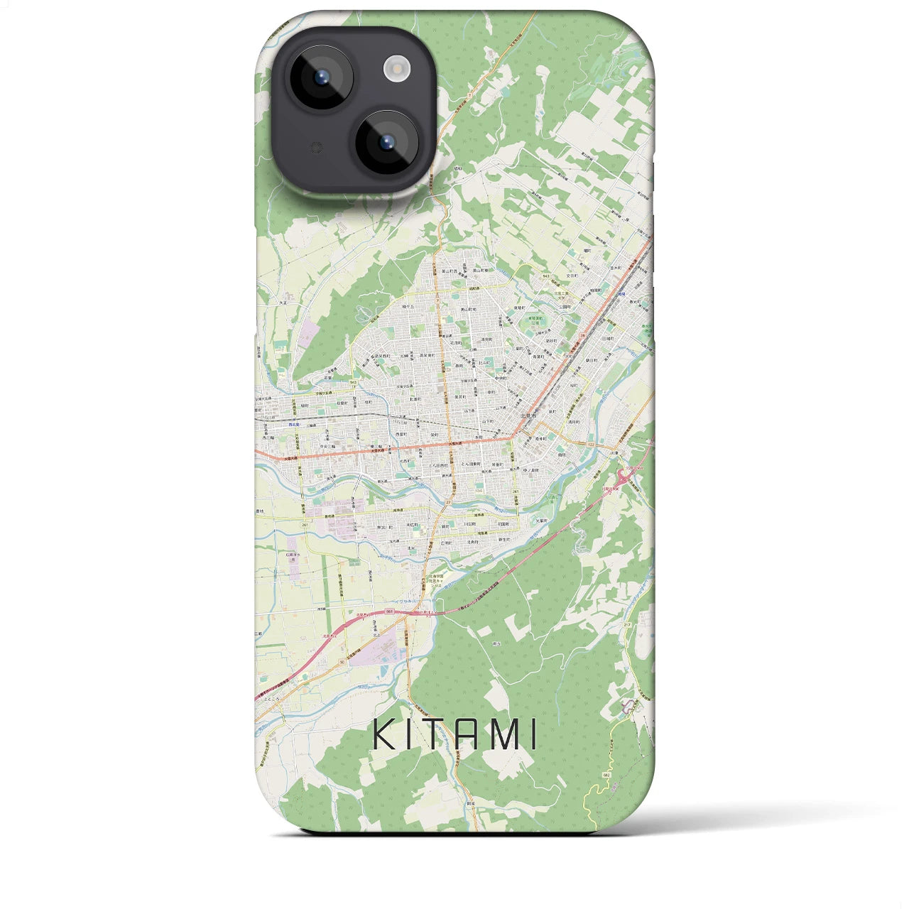 【北見(北海道)】地図柄iPhoneケース(バックカバータイプ)