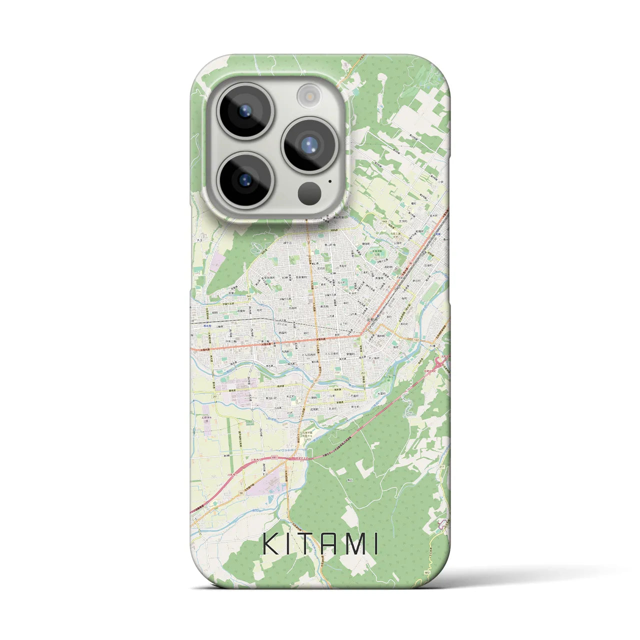 【北見(北海道)】地図柄iPhoneケース(バックカバータイプ)