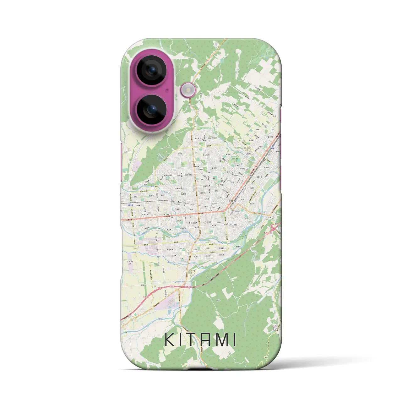 【北見(北海道)】地図柄iPhoneケース(バックカバータイプ)