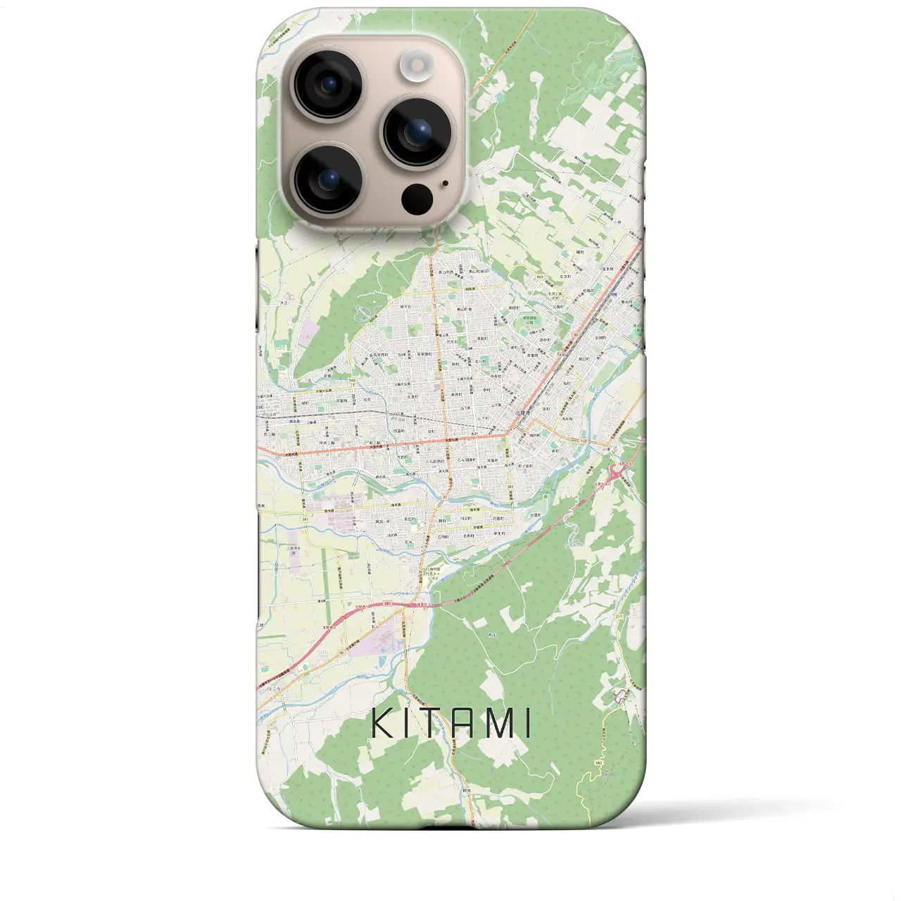 【北見(北海道)】地図柄iPhoneケース(バックカバータイプ)