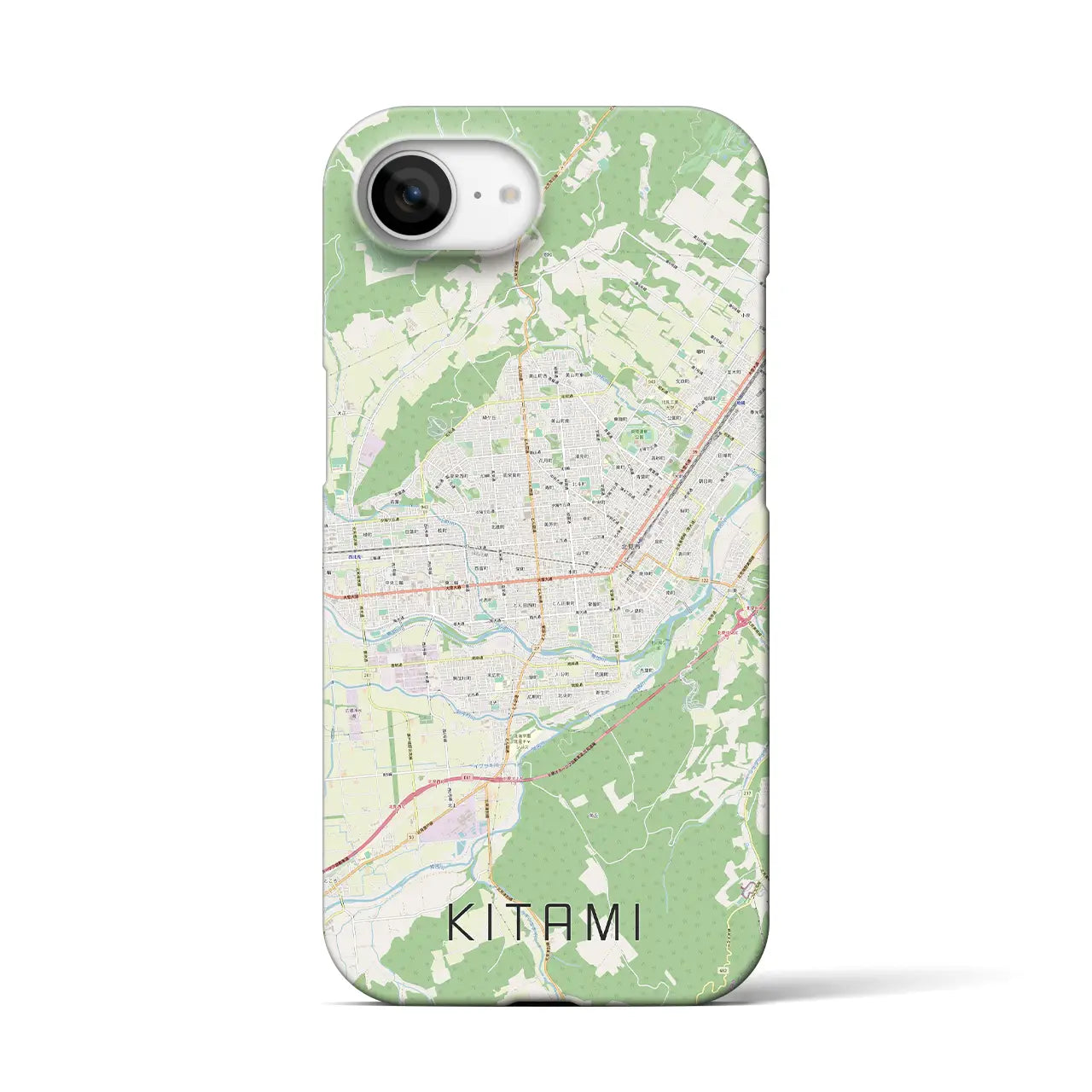 【北見(北海道)】地図柄iPhoneケース(バックカバータイプ)