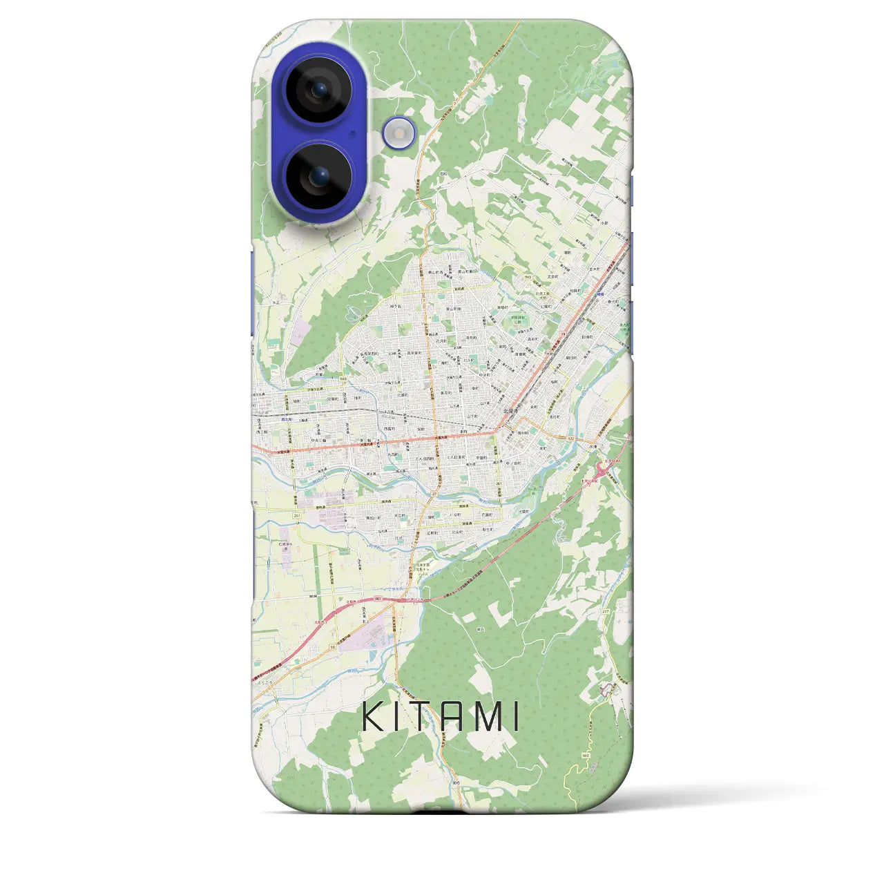 【北見(北海道)】地図柄iPhoneケース(バックカバータイプ)