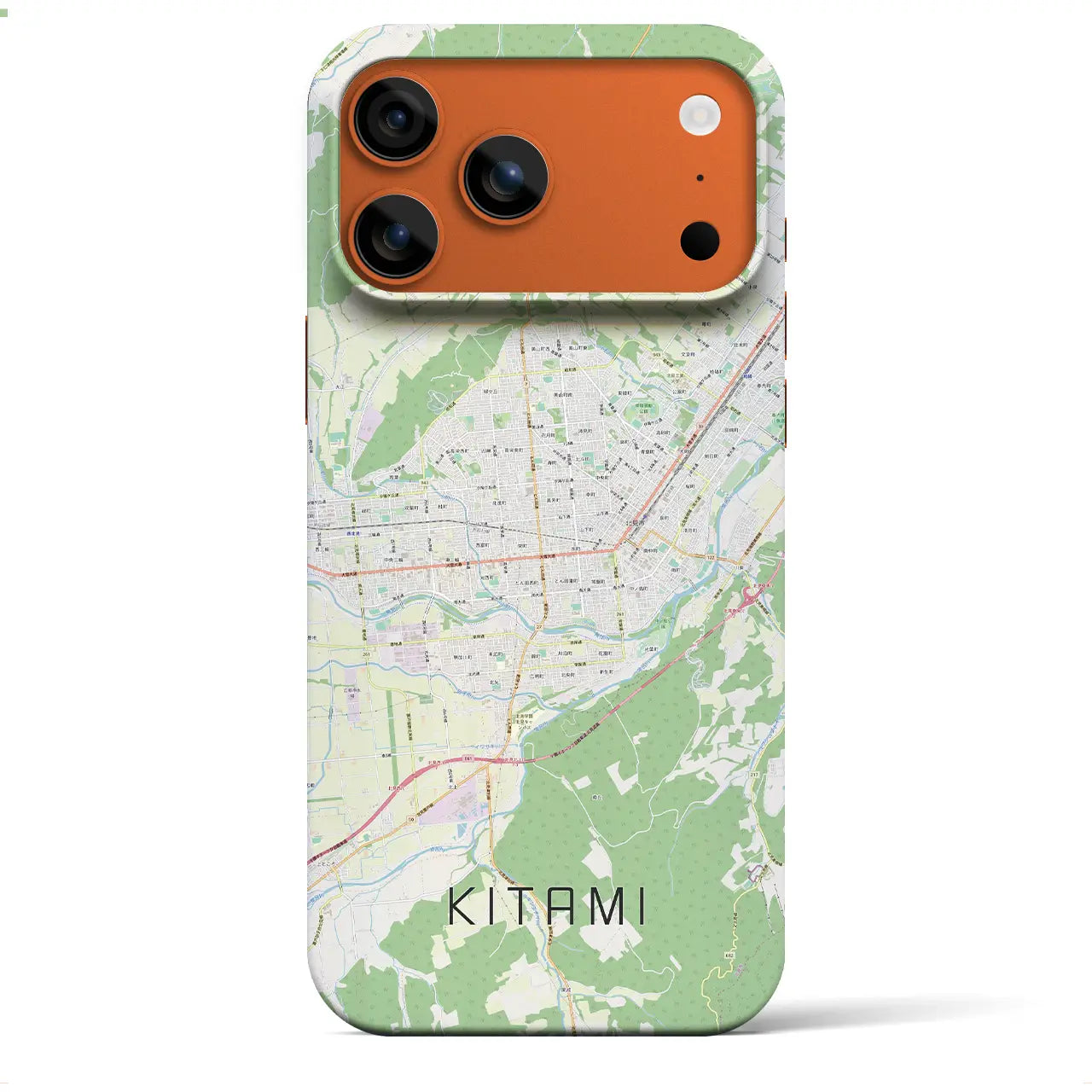 【北見(北海道)】地図柄iPhoneケース(バックカバータイプ)