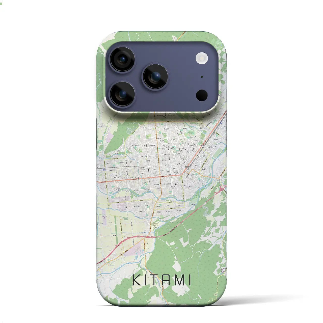 【北見(北海道)】地図柄iPhoneケース(バックカバータイプ)